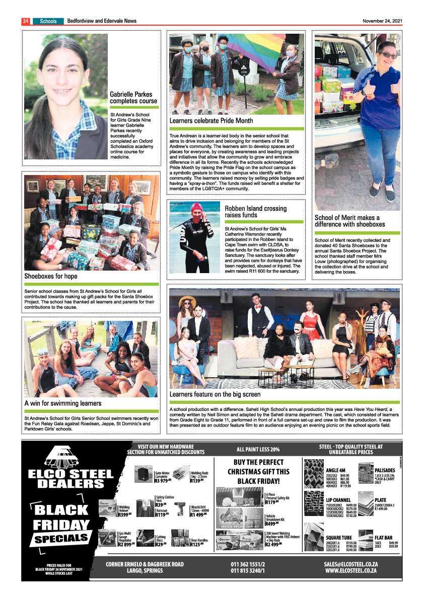 Bedfordview Edenvale News 24 November 2021 page 26