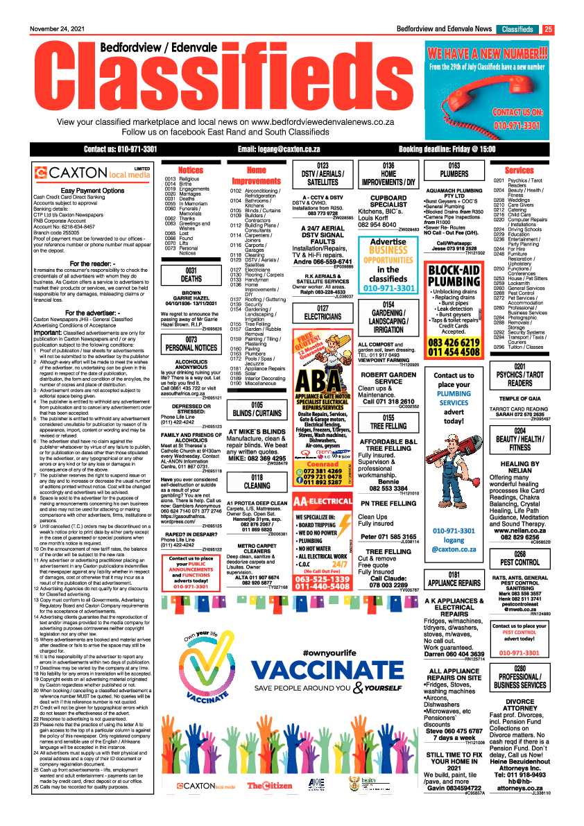 Bedfordview Edenvale News 24 November 2021 page 27