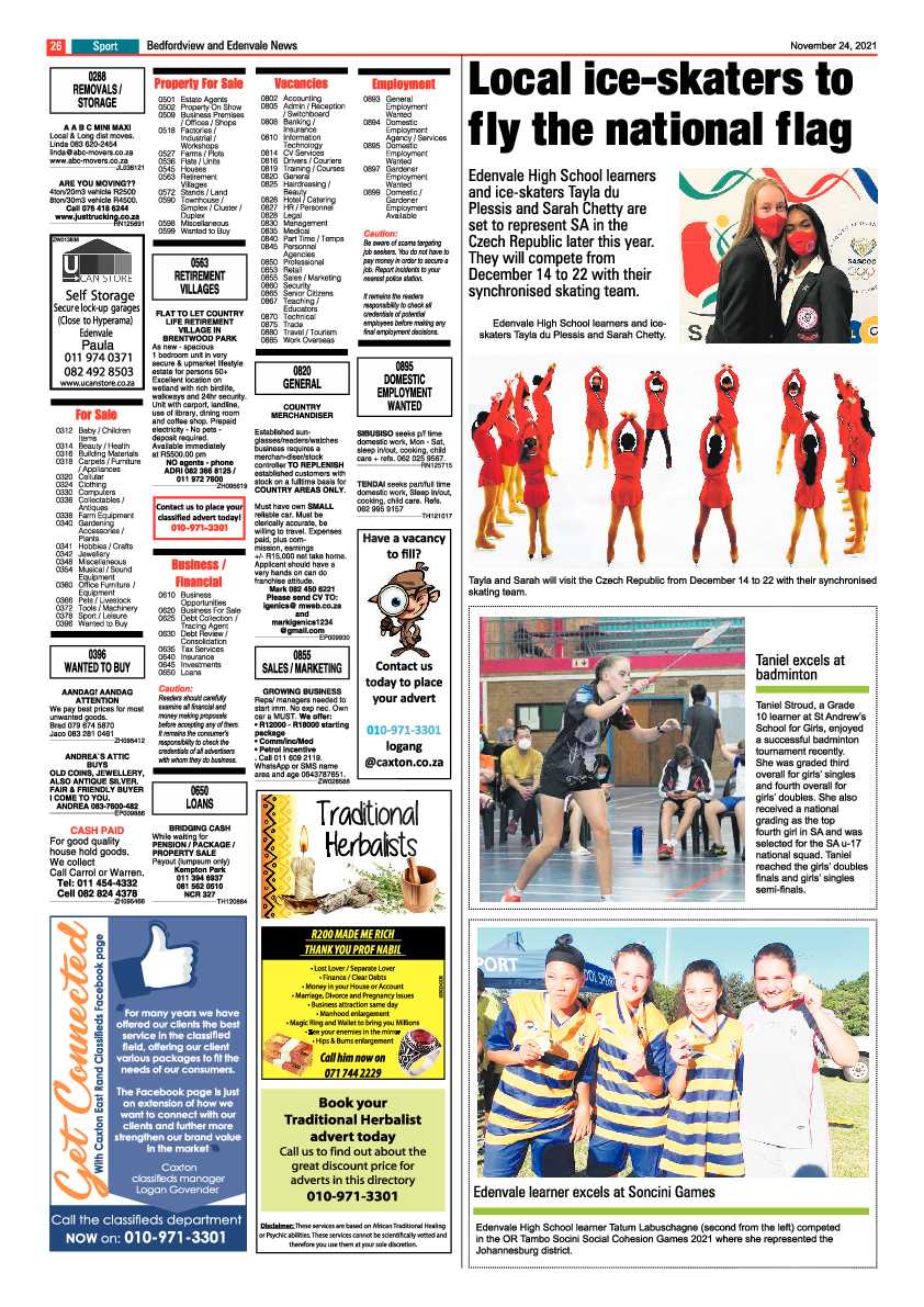 Bedfordview Edenvale News 24 November 2021 page 28
