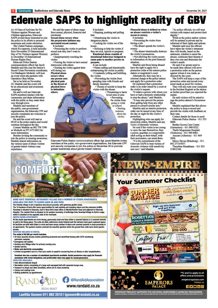 Bedfordview Edenvale News 24 November 2021 page 8