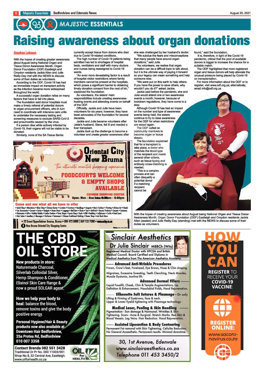 Bedfordview Edenvale News 25 August 2021 page 10