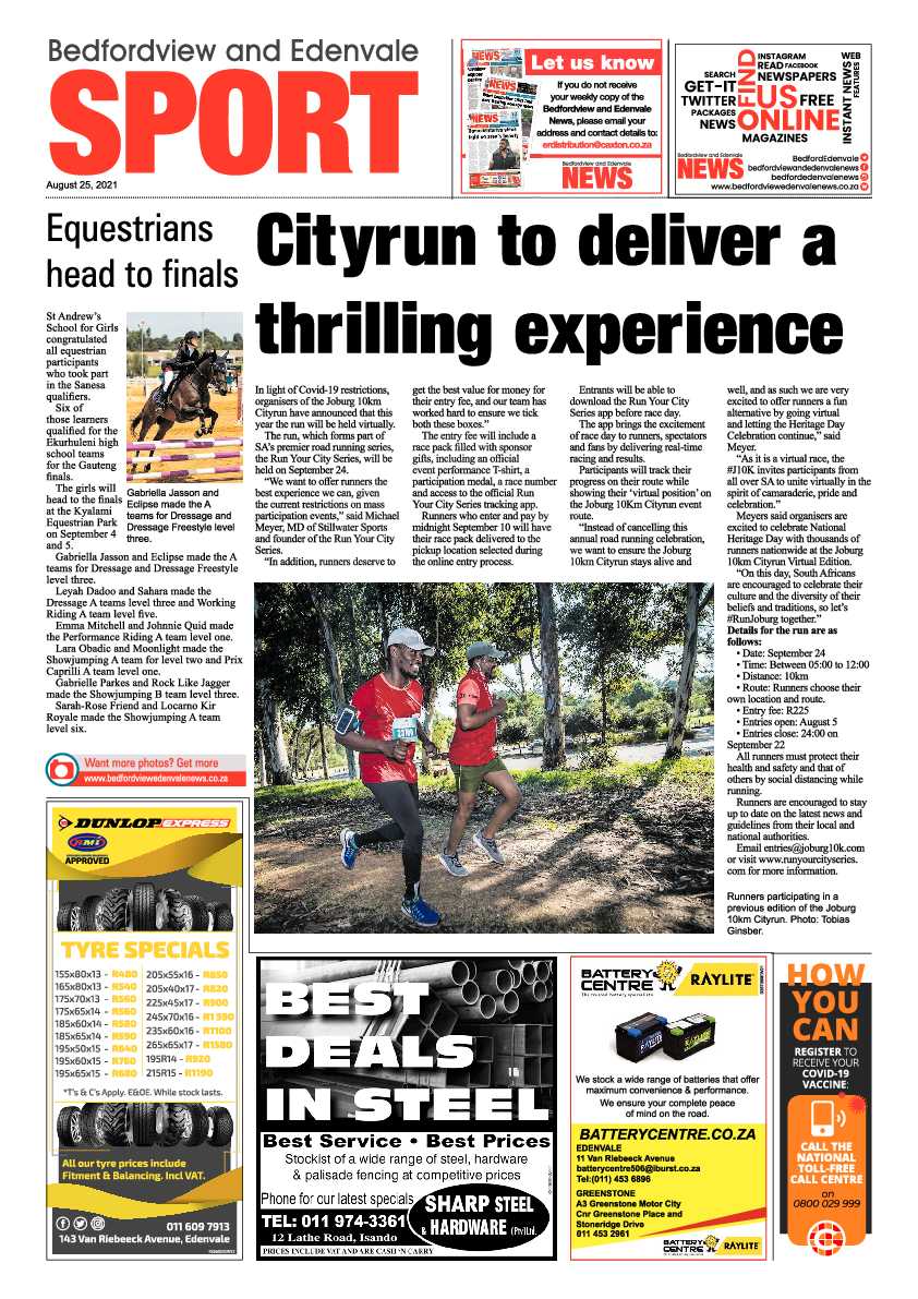 Bedfordview Edenvale News 25 August 2021 page 22