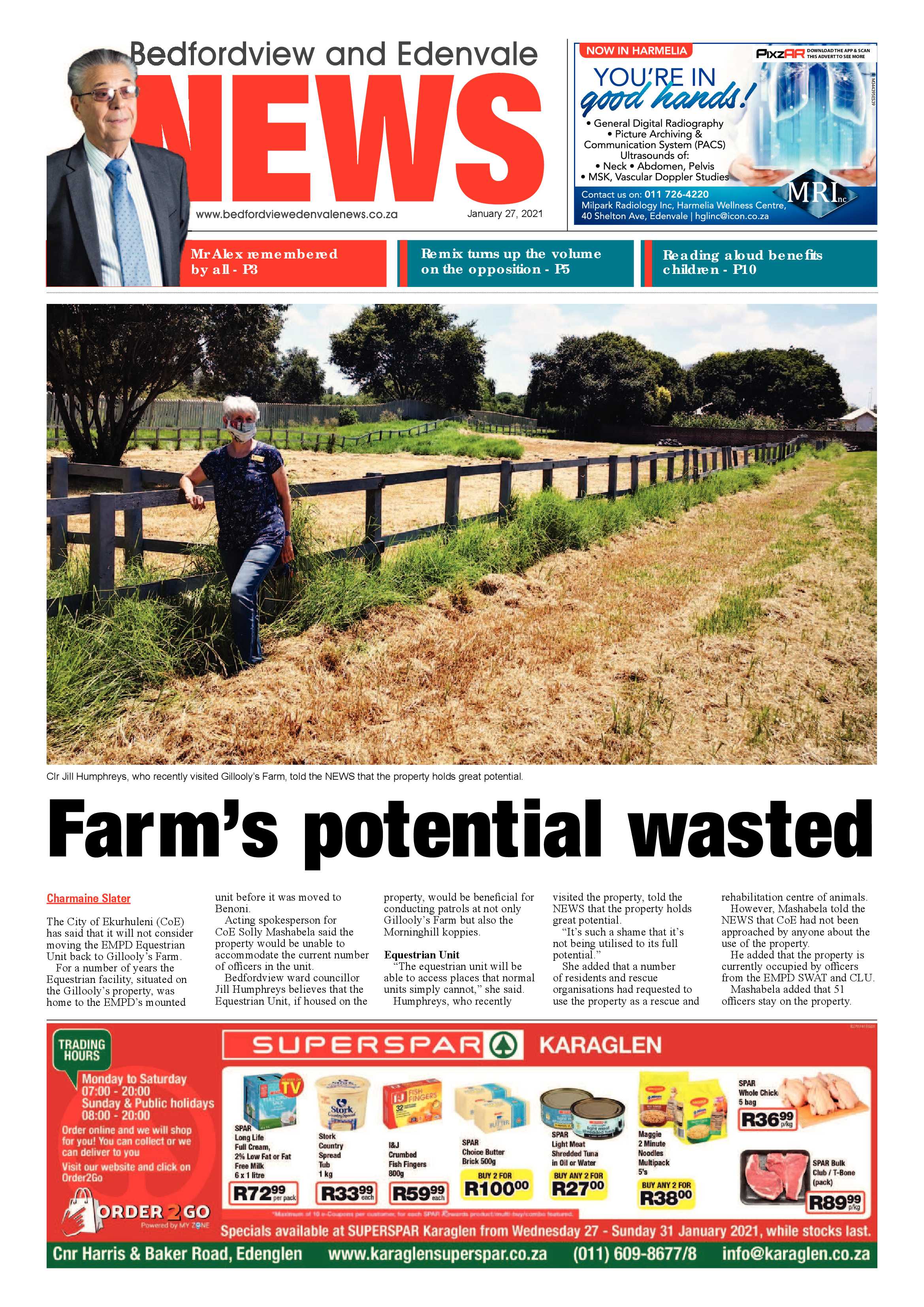 Bedfordview Edenvale News 27 January 2021 page 1