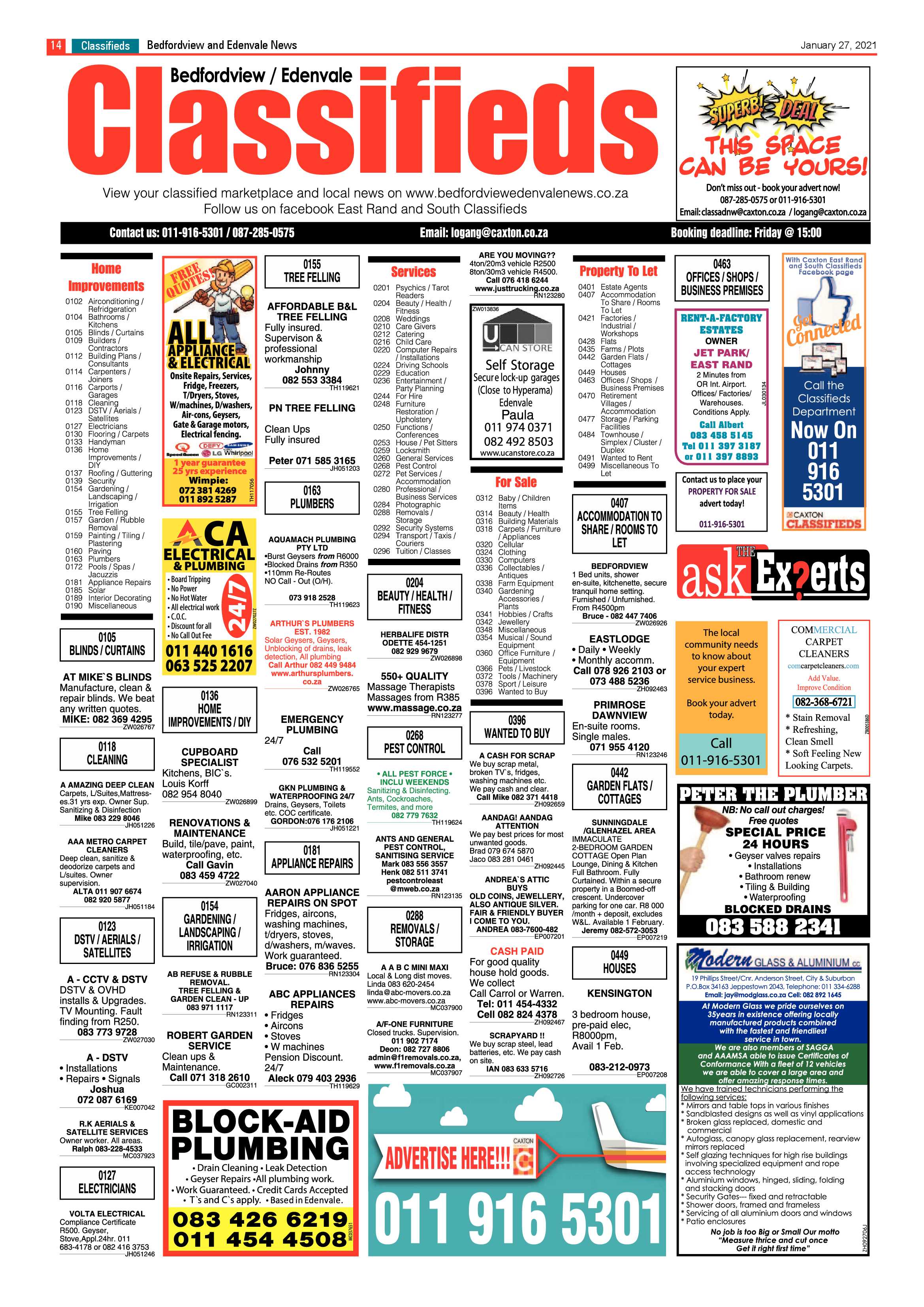 Bedfordview Edenvale News 27 January 2021 page 14