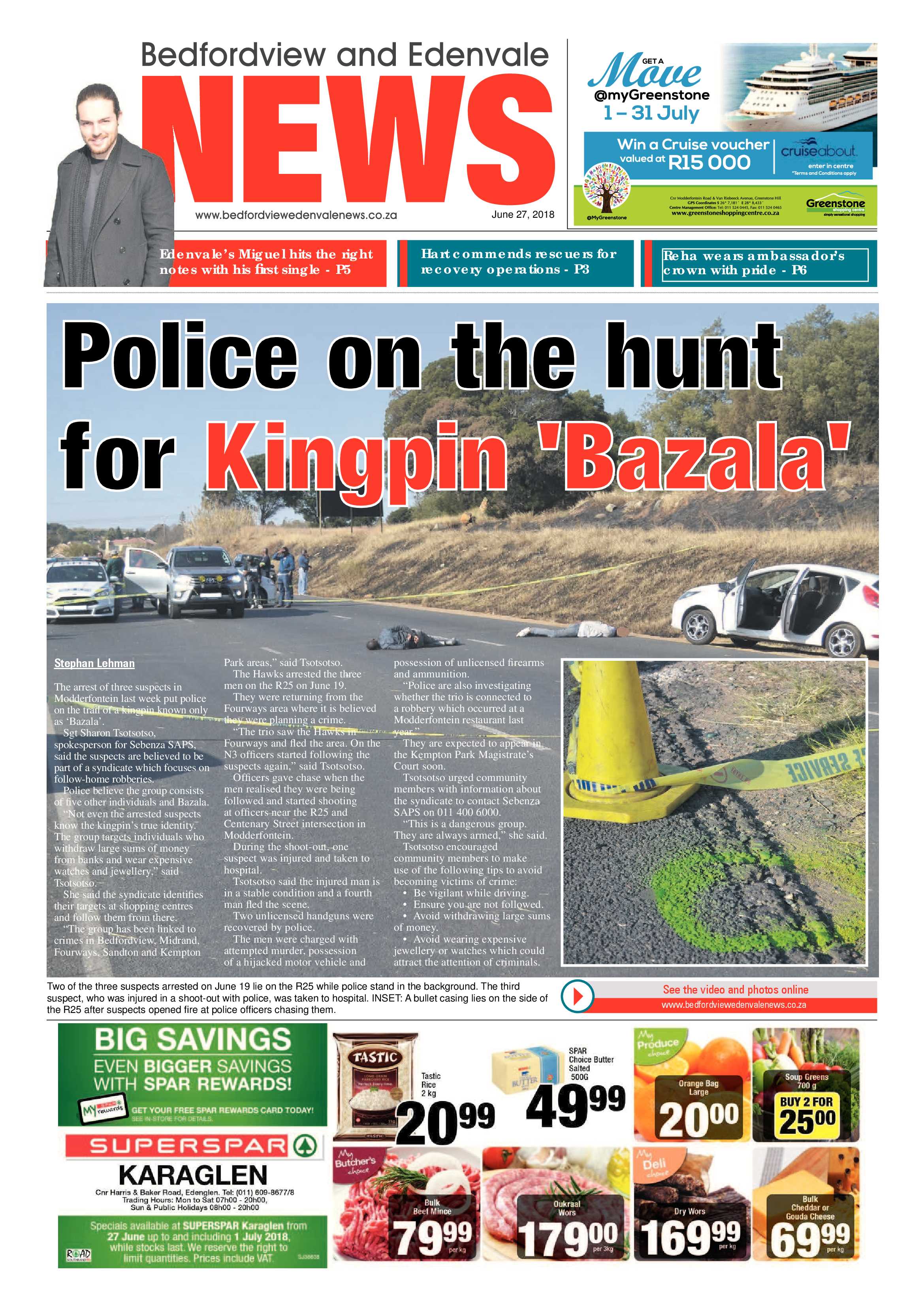 Bedfordview Edenvale News 27 June 2018 page 1
