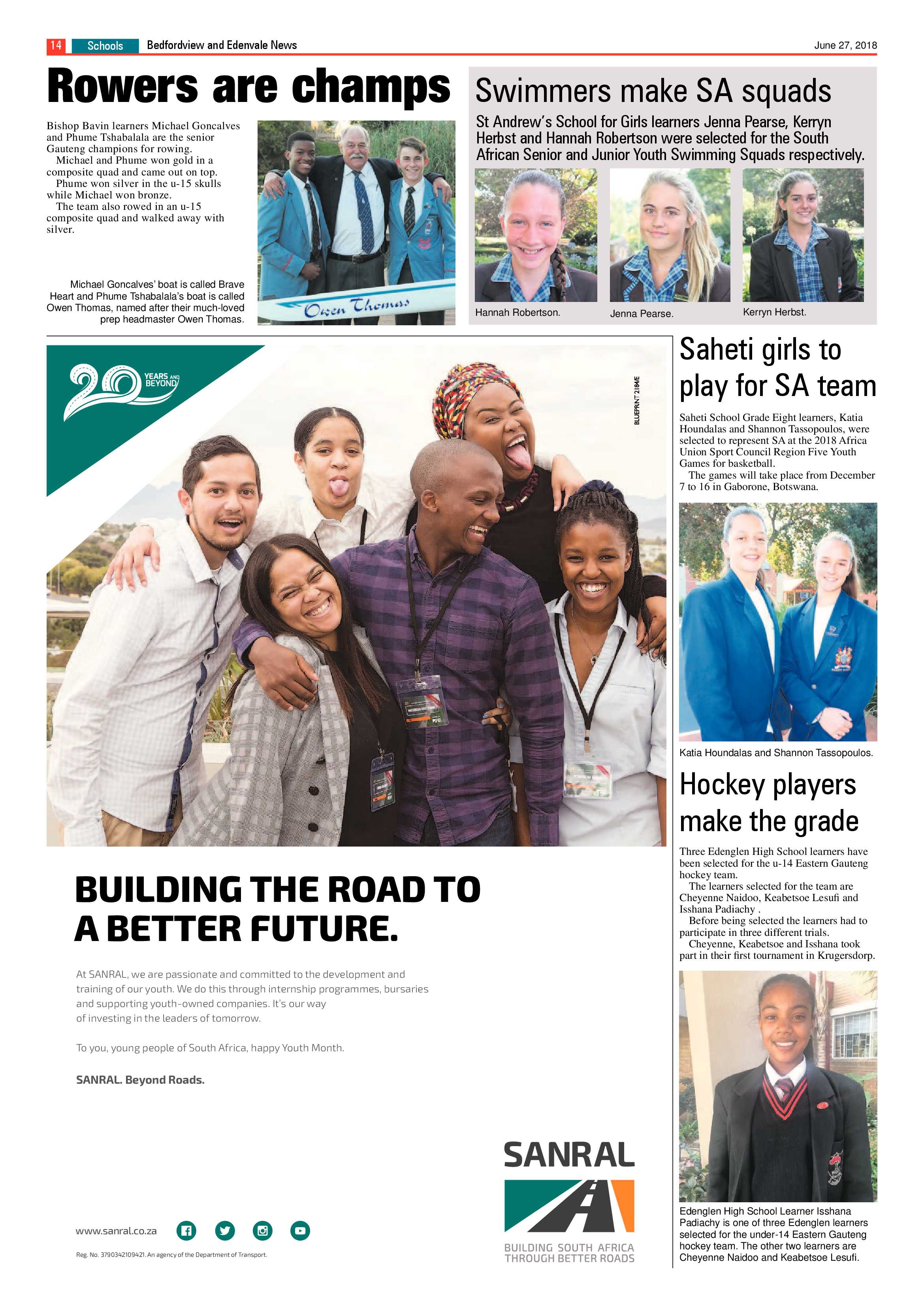 Bedfordview Edenvale News 27 June 2018 page 14