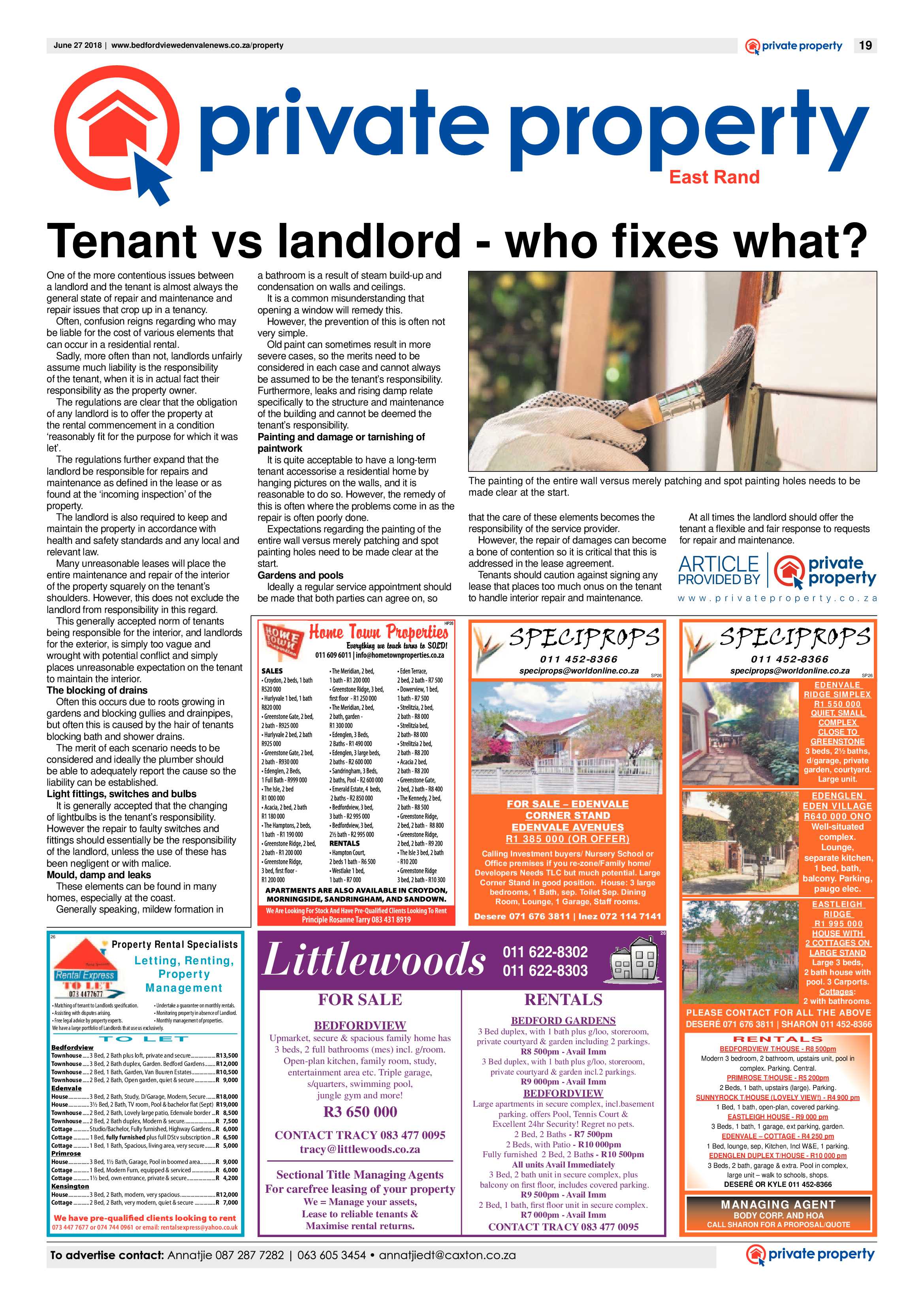 Bedfordview Edenvale News 27 June 2018 page 19