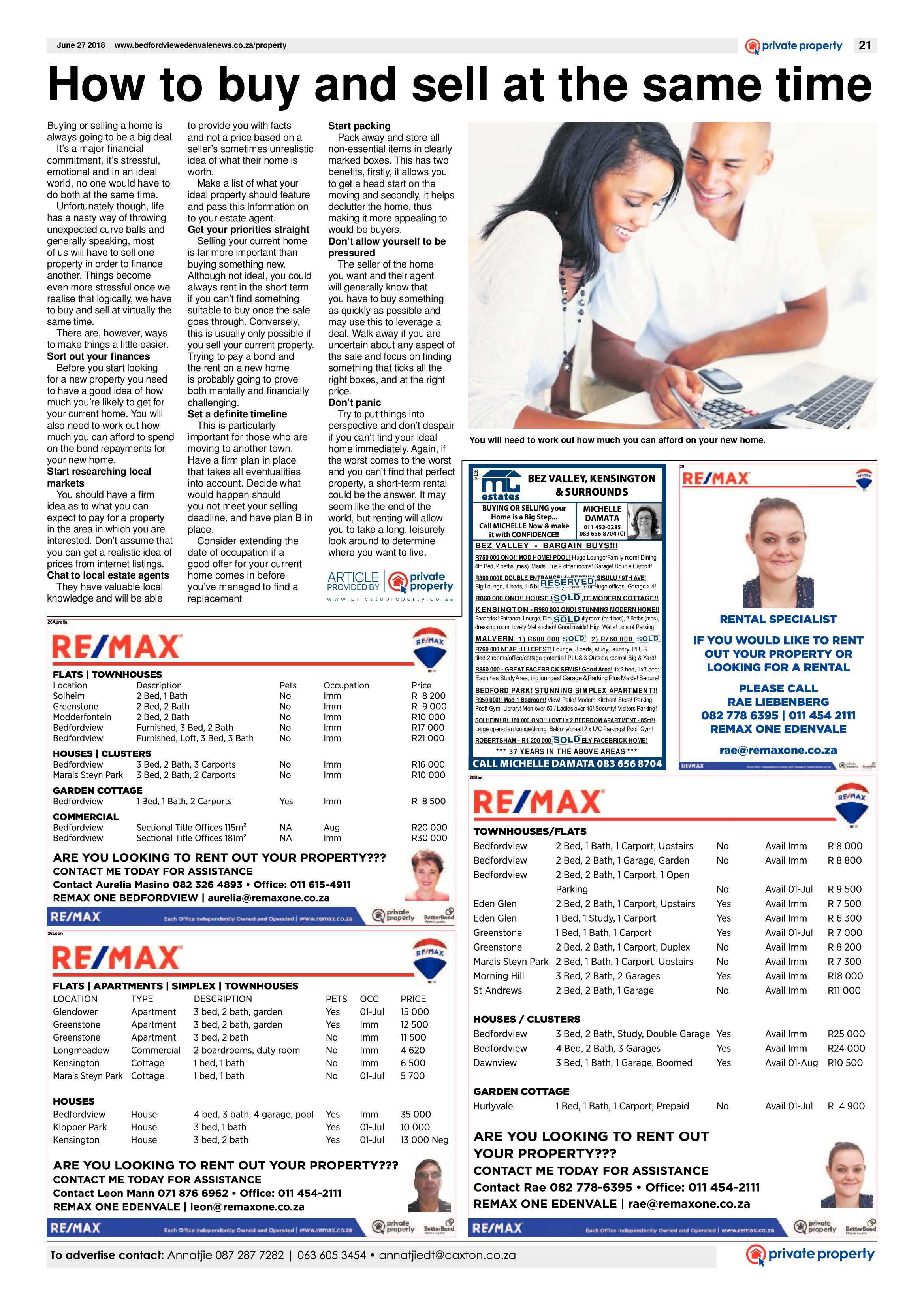 Bedfordview Edenvale News 27 June 2018 page 21