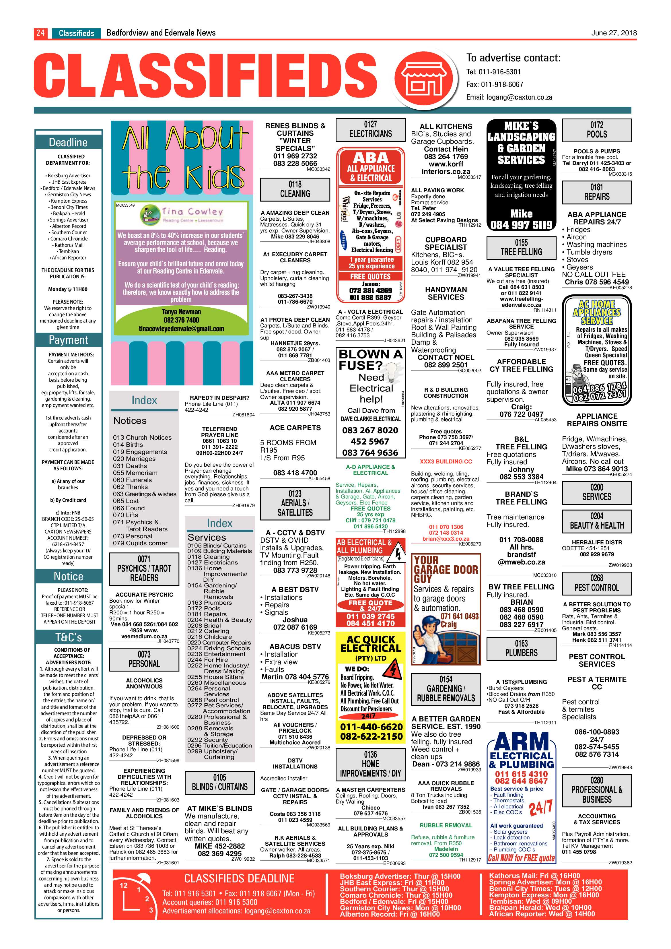 Bedfordview Edenvale News 27 June 2018 page 24