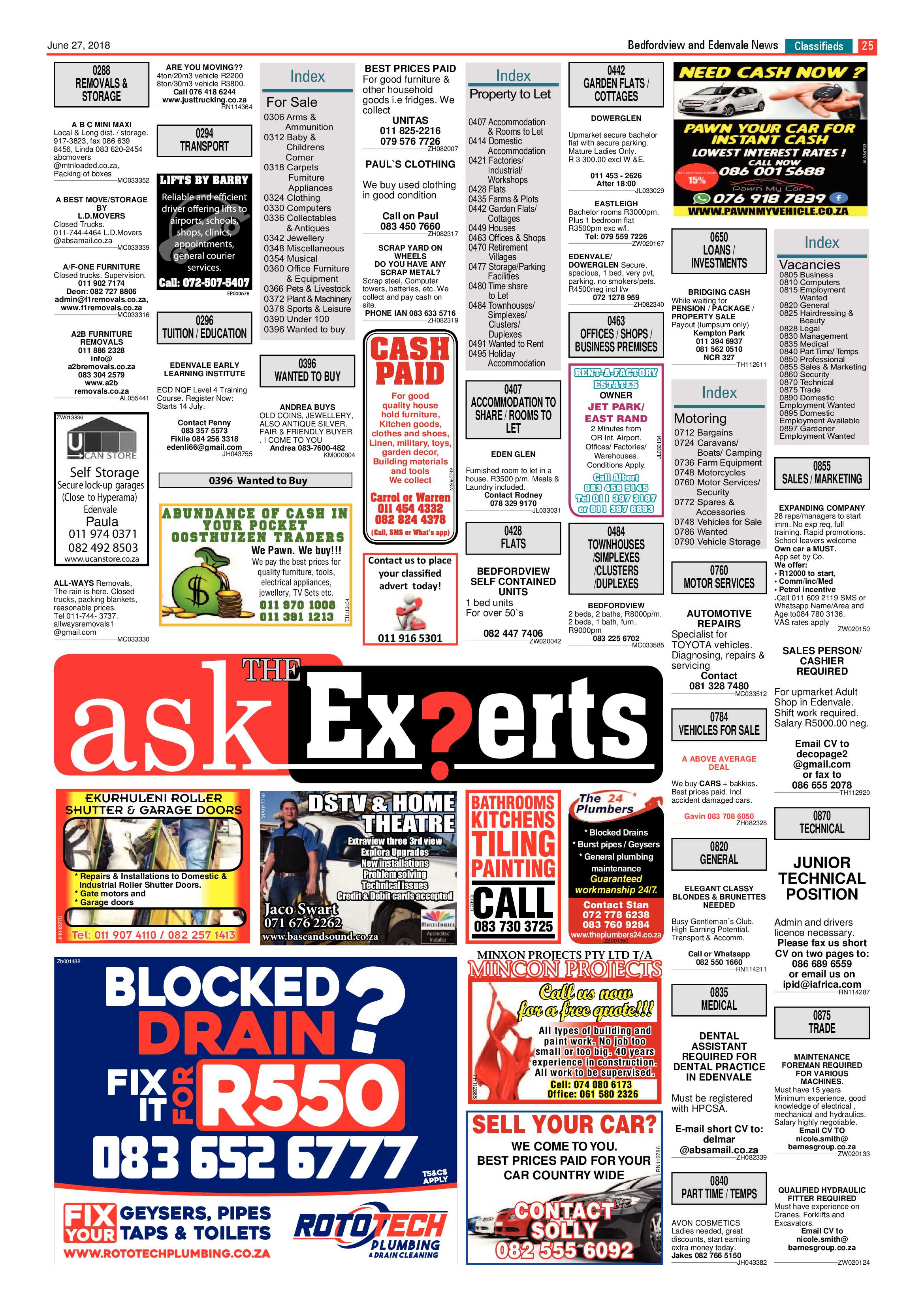 Bedfordview Edenvale News 27 June 2018 page 25