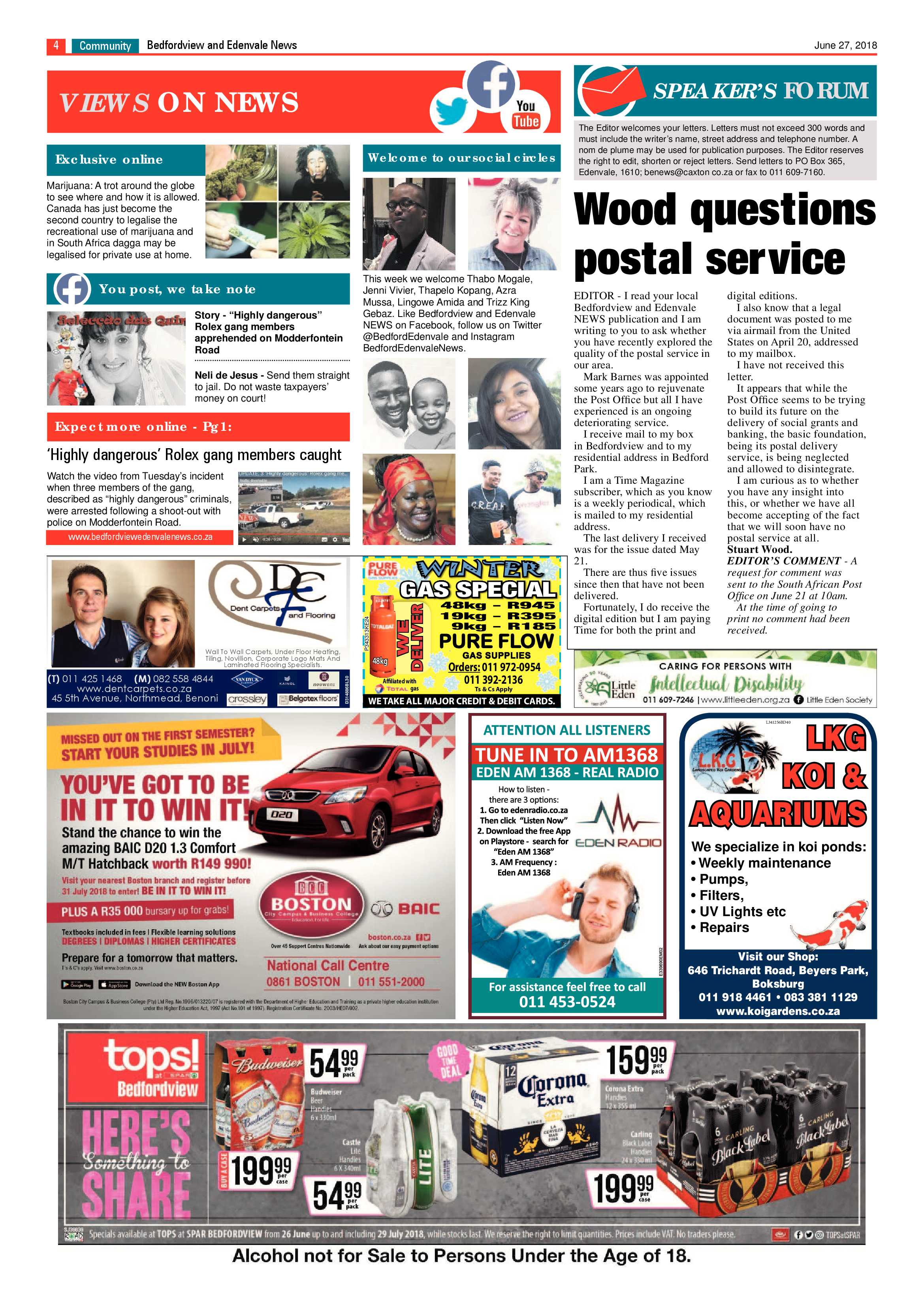 Bedfordview Edenvale News 27 June 2018 page 4