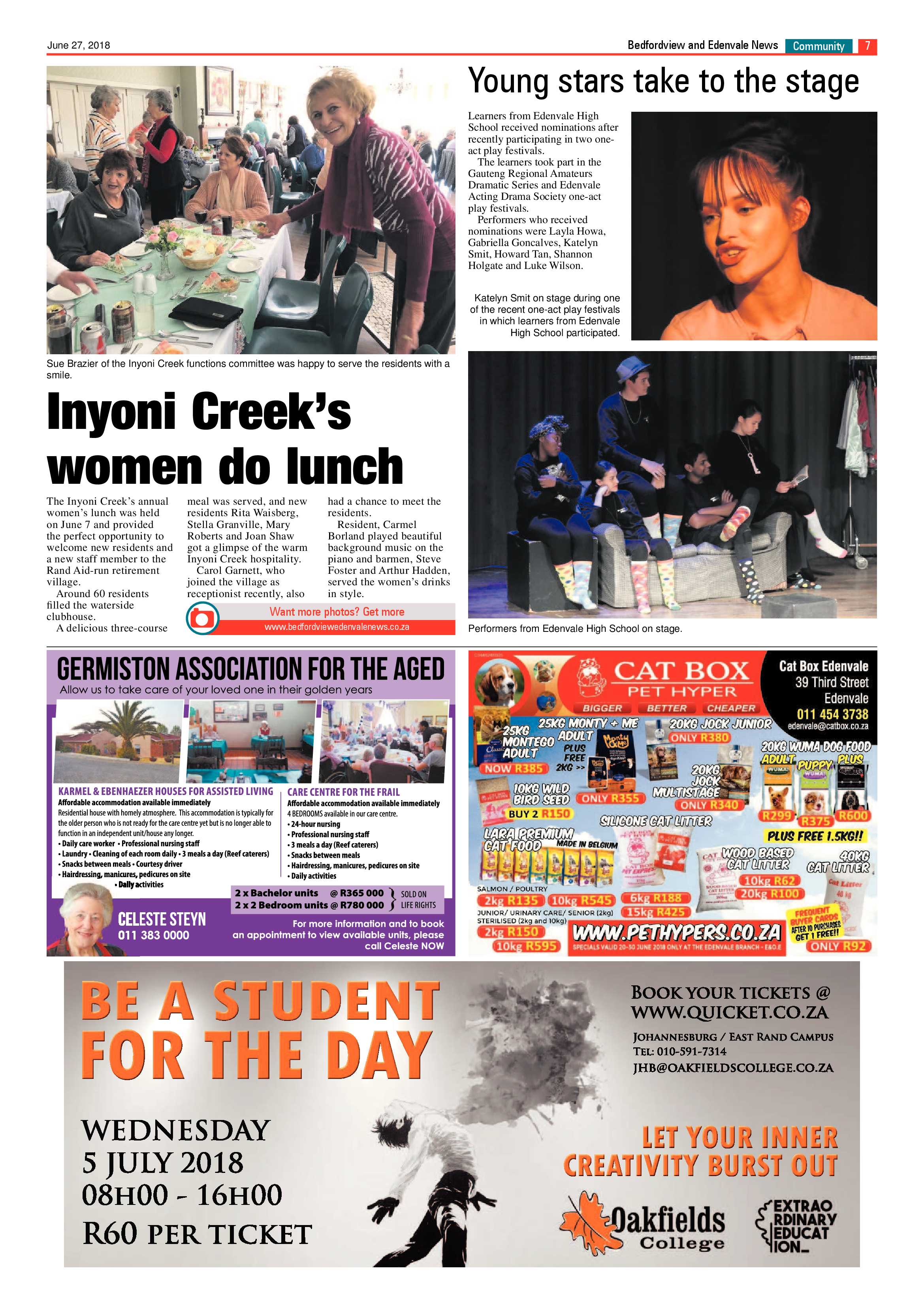 Bedfordview Edenvale News 27 June 2018 page 7