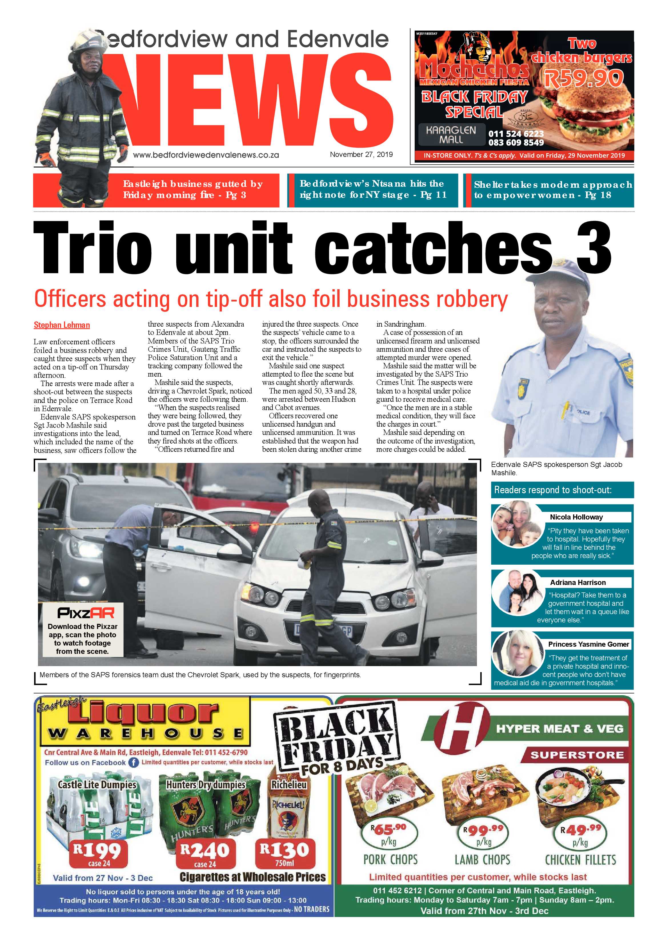 Bedfordview Edenvale News 27 November 2019 page 1