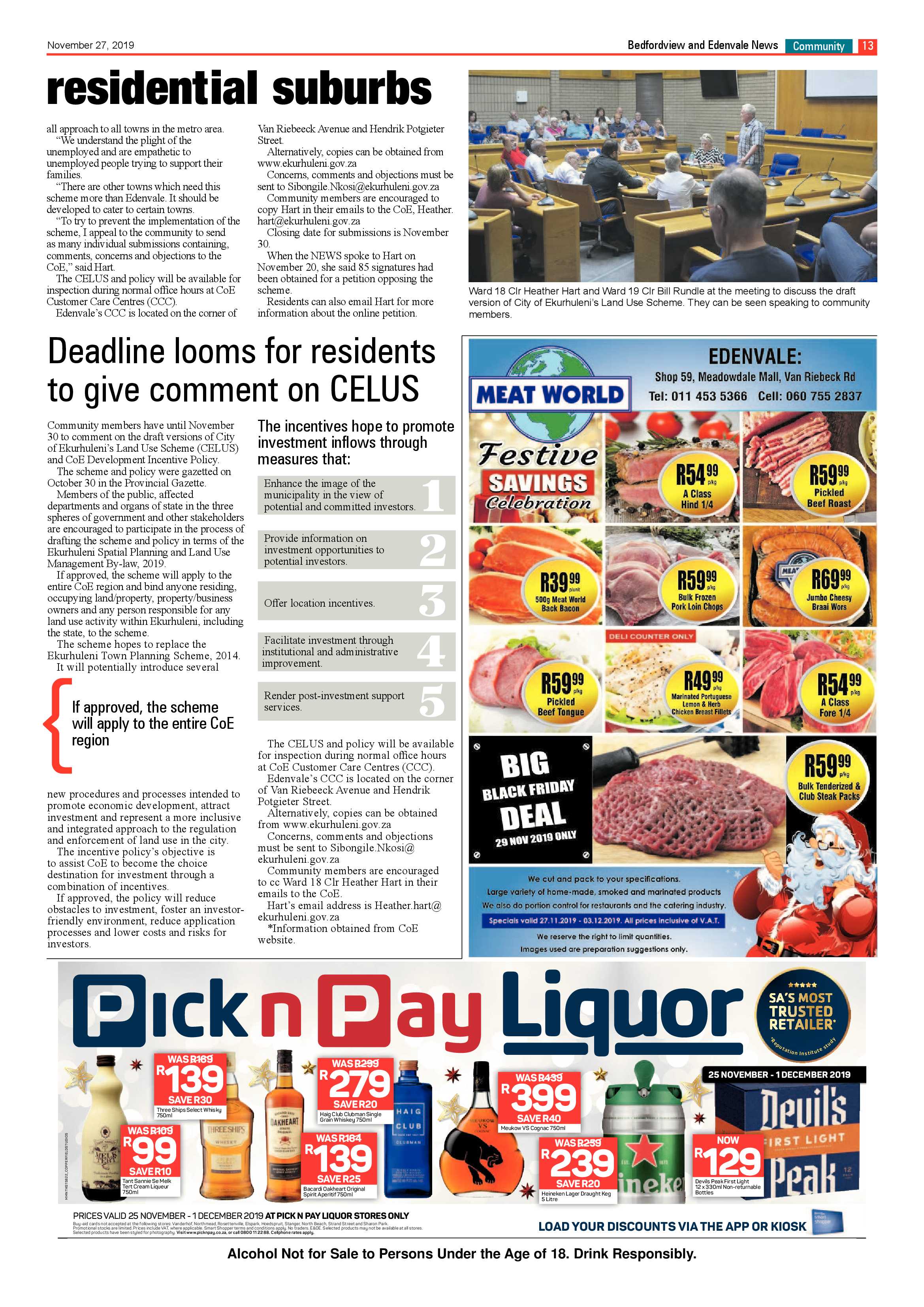 Bedfordview Edenvale News 27 November 2019 page 13