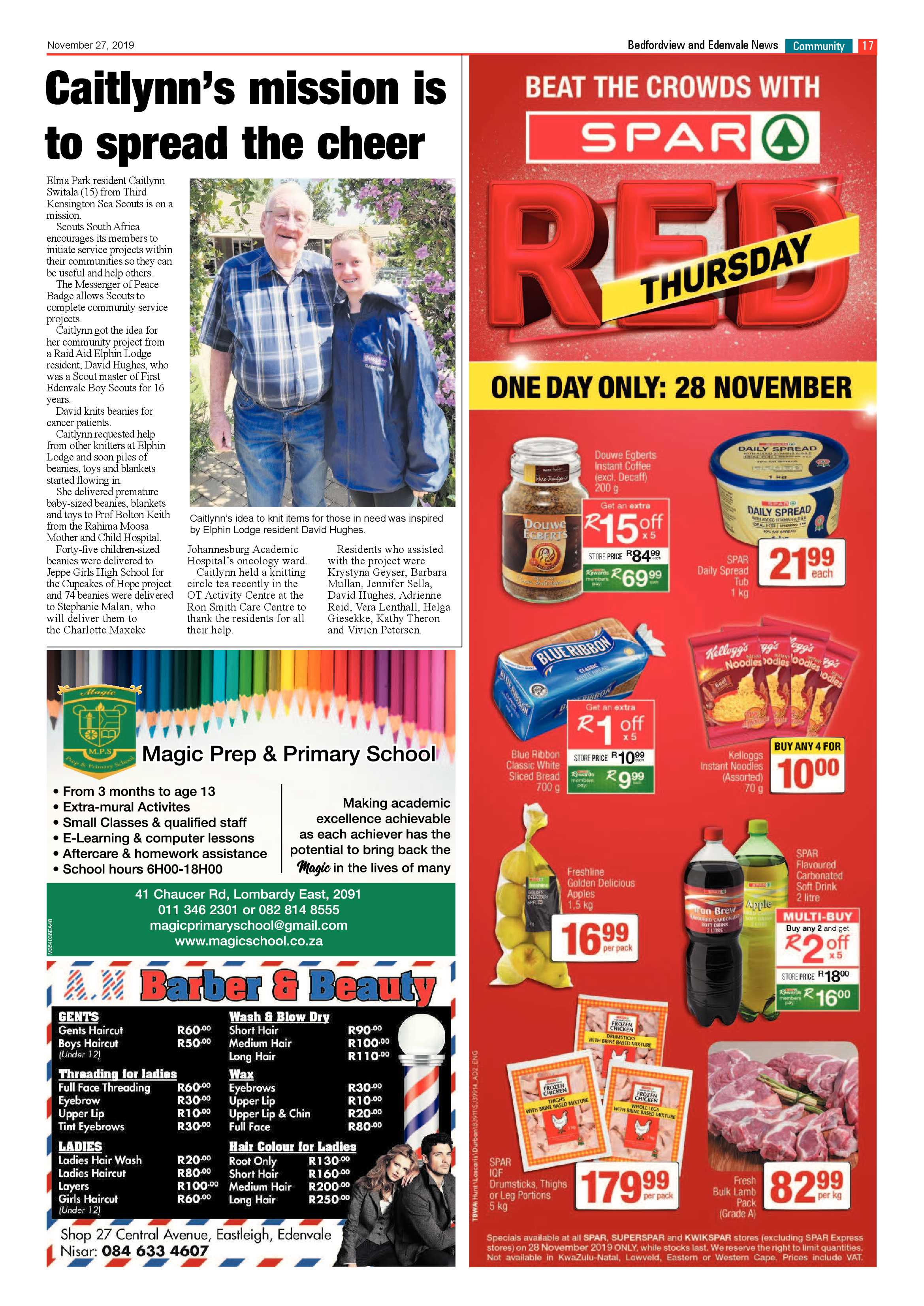 Bedfordview Edenvale News 27 November 2019 page 17