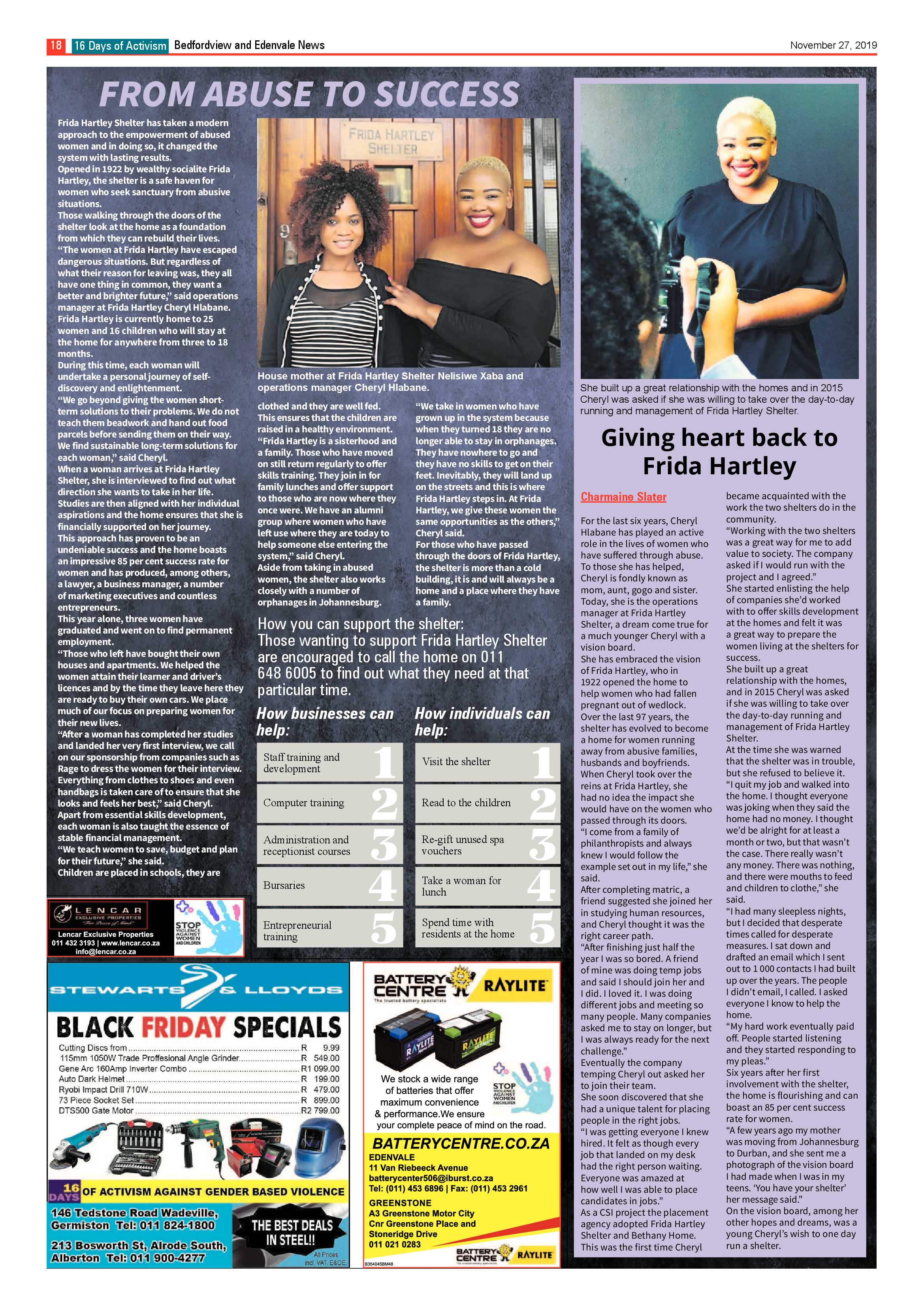 Bedfordview Edenvale News 27 November 2019 page 18