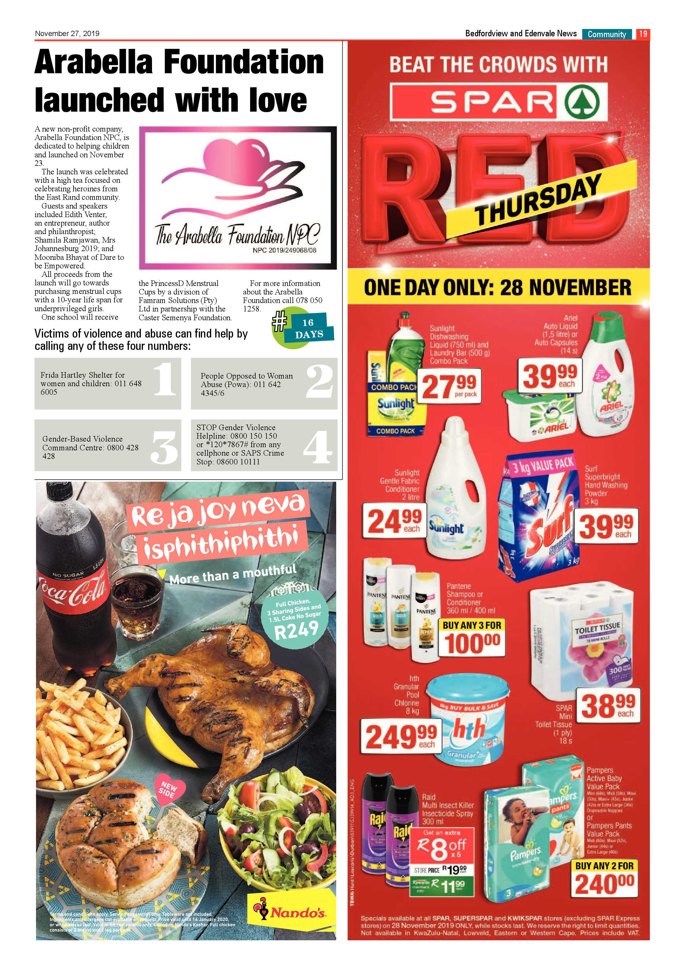 Bedfordview Edenvale News 27 November 2019 page 19