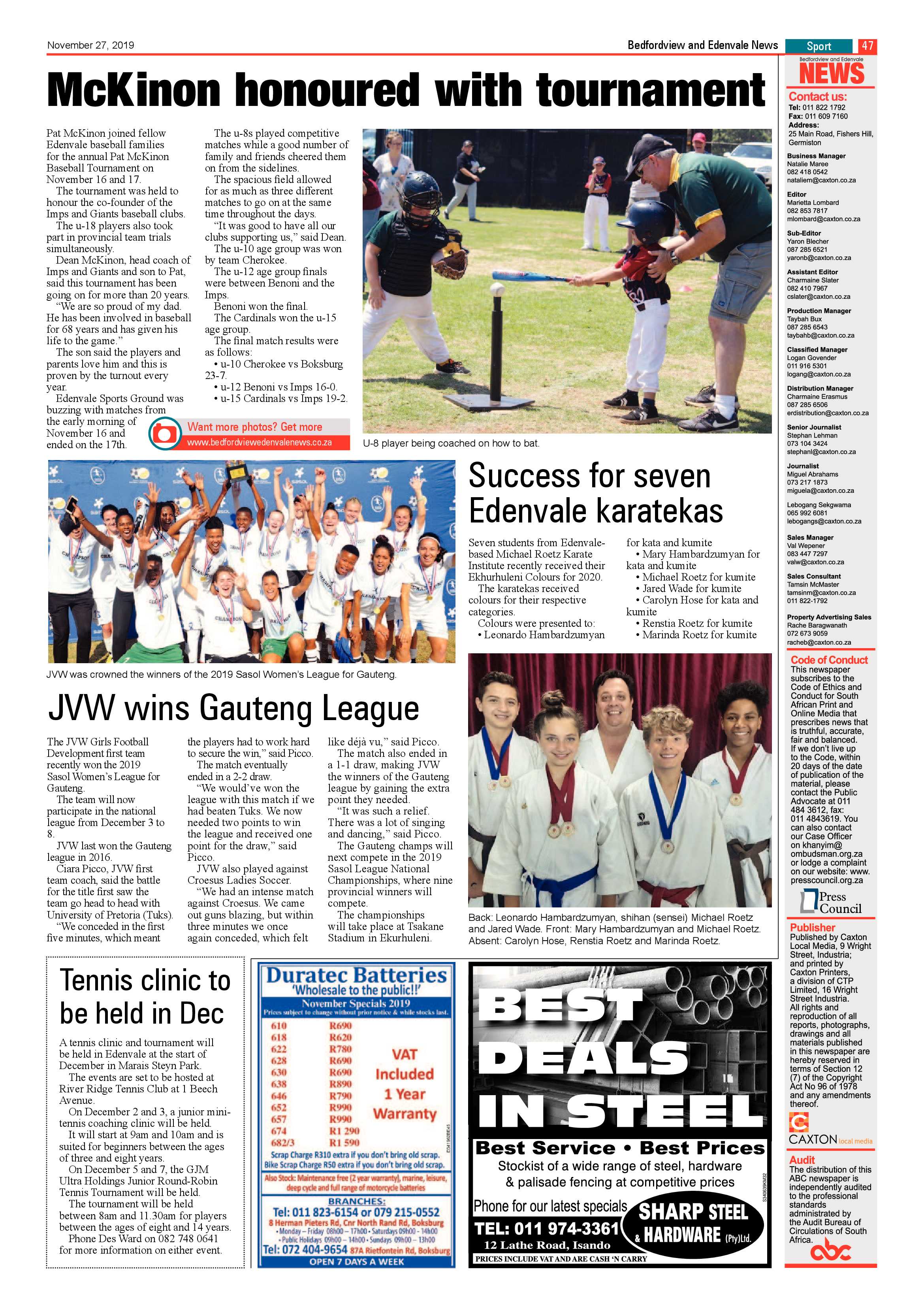 Bedfordview Edenvale News 27 November 2019 page 47