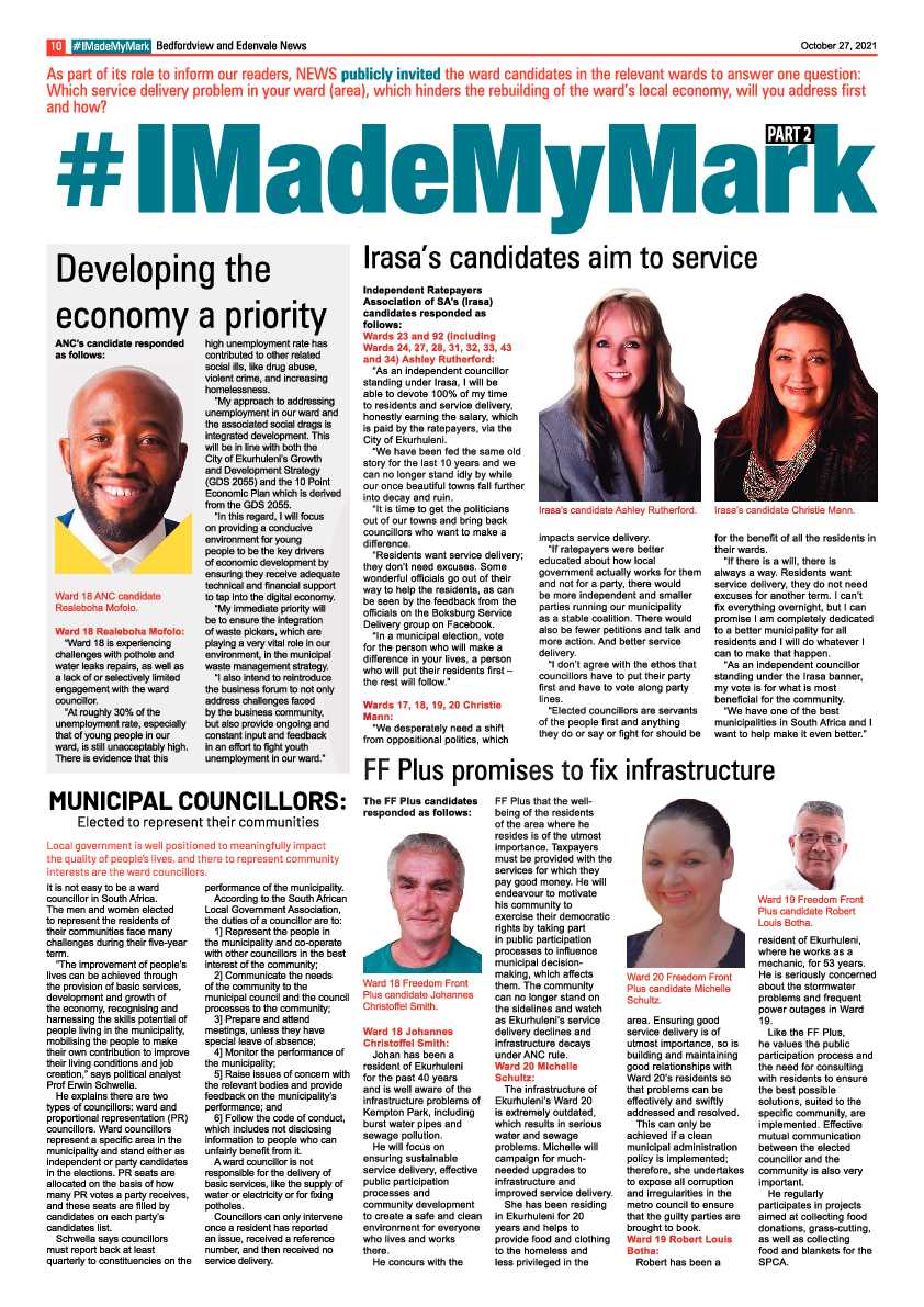 Bedfordview Edenvale News 27 October 2021 page 12