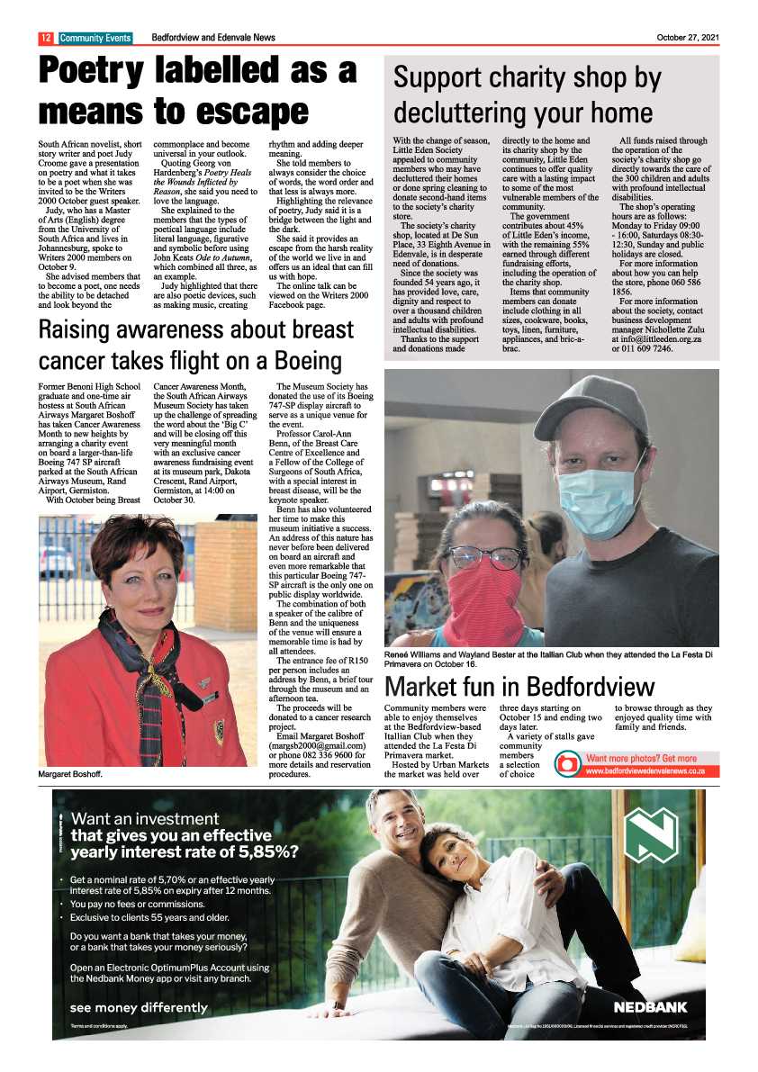 Bedfordview Edenvale News 27 October 2021 page 14