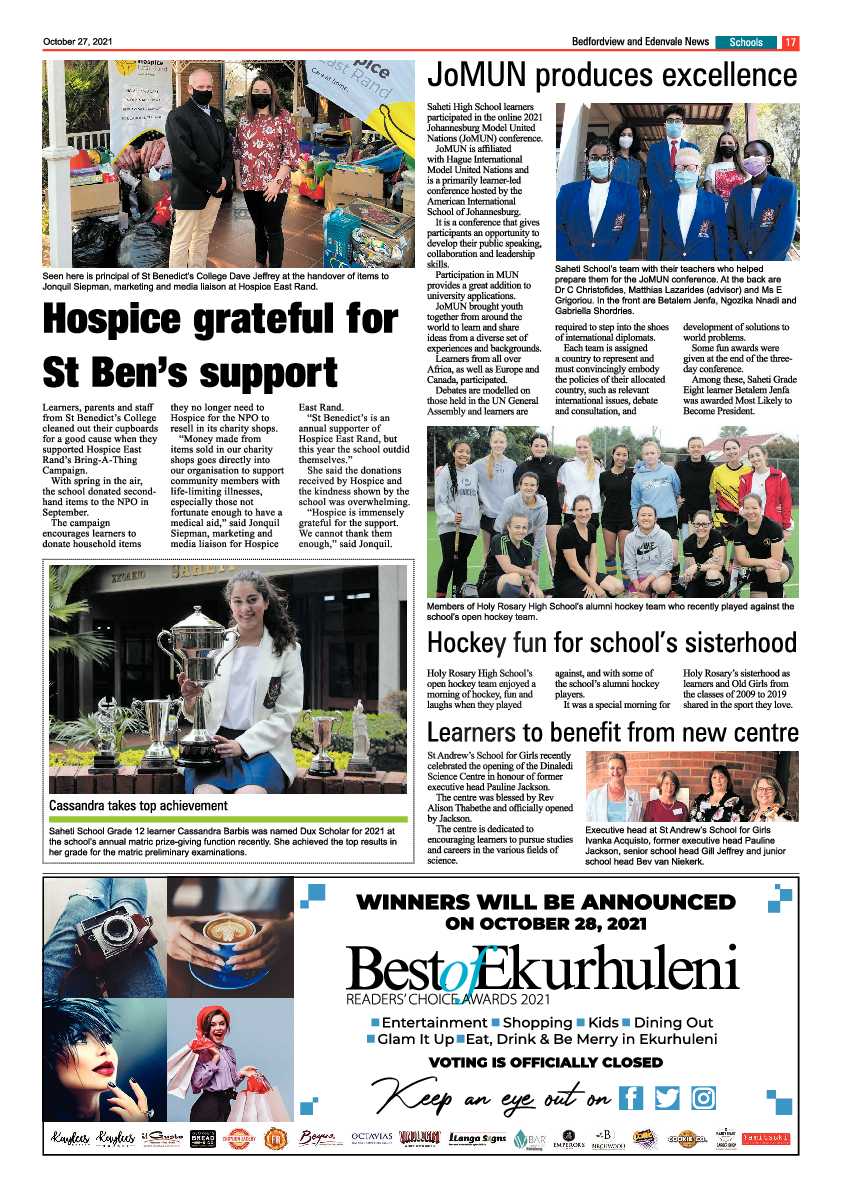 Bedfordview Edenvale News 27 October 2021 page 19