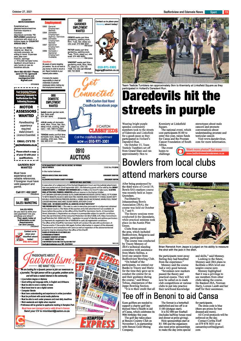 Bedfordview Edenvale News 27 October 2021 page 21