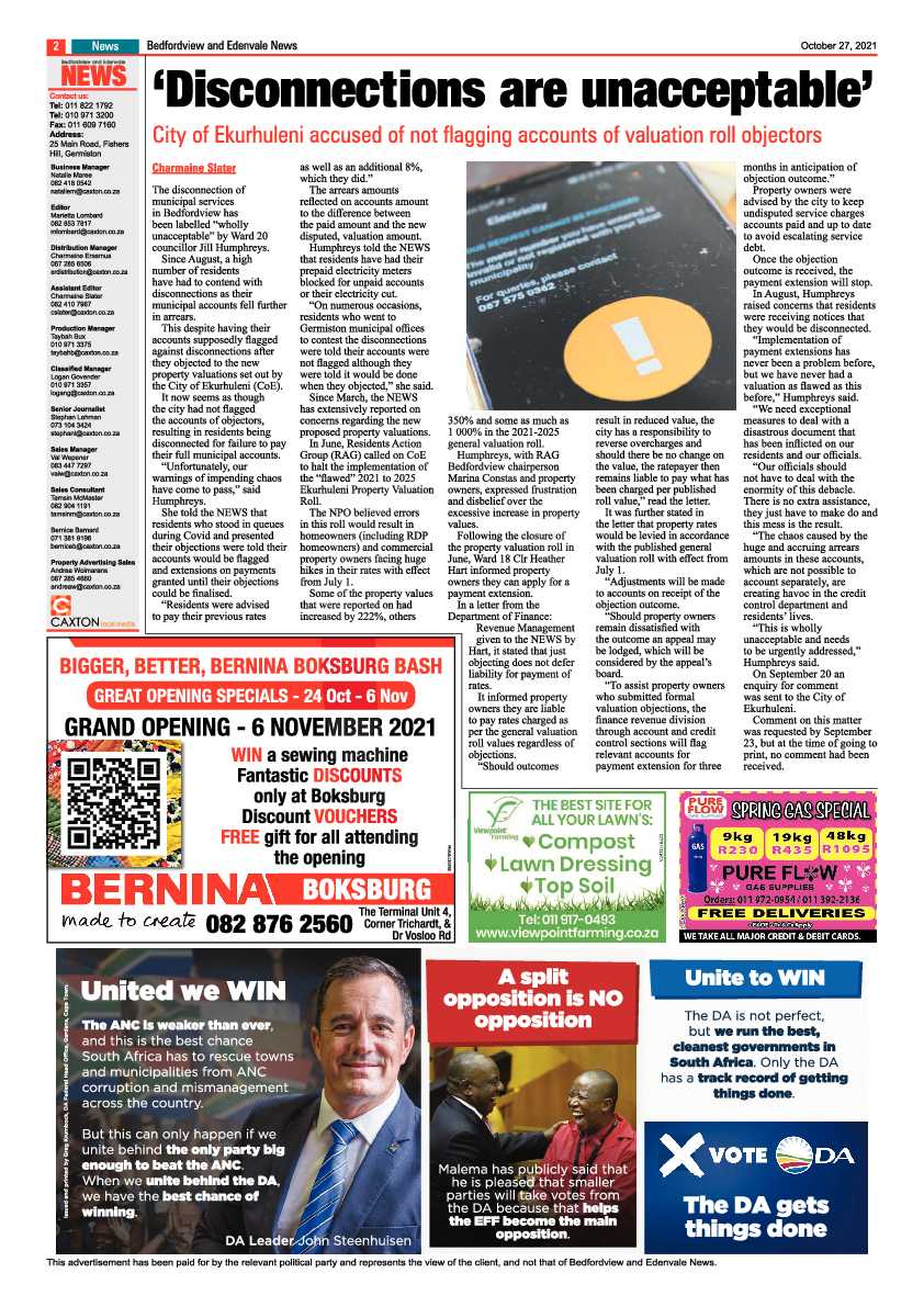 Bedfordview Edenvale News 27 October 2021 page 4