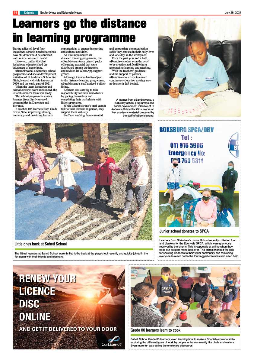 Bedfordview Edenvale News 28 July 2021 page 16