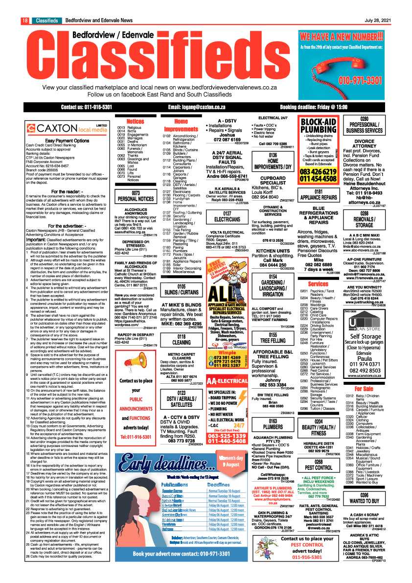 Bedfordview Edenvale News 28 July 2021 page 20