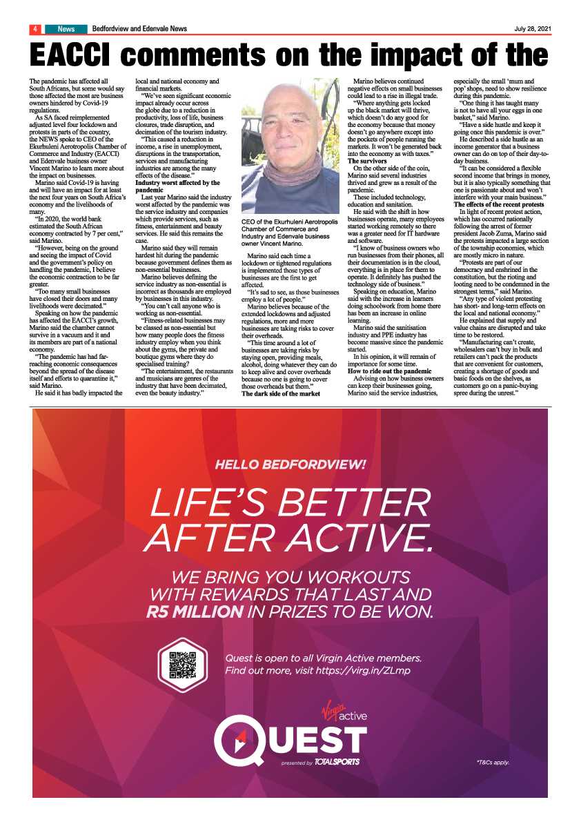Bedfordview Edenvale News 28 July 2021 page 6