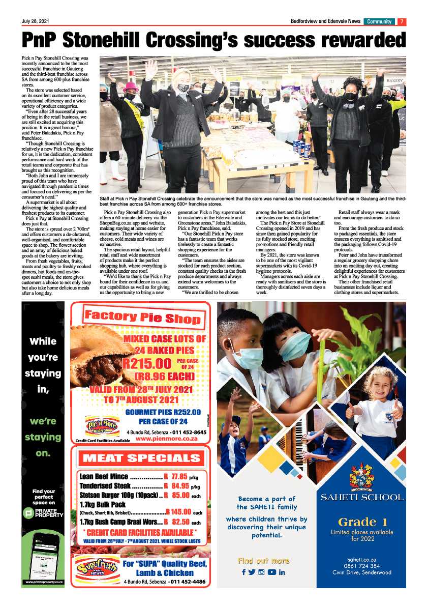Bedfordview Edenvale News 28 July 2021 page 9