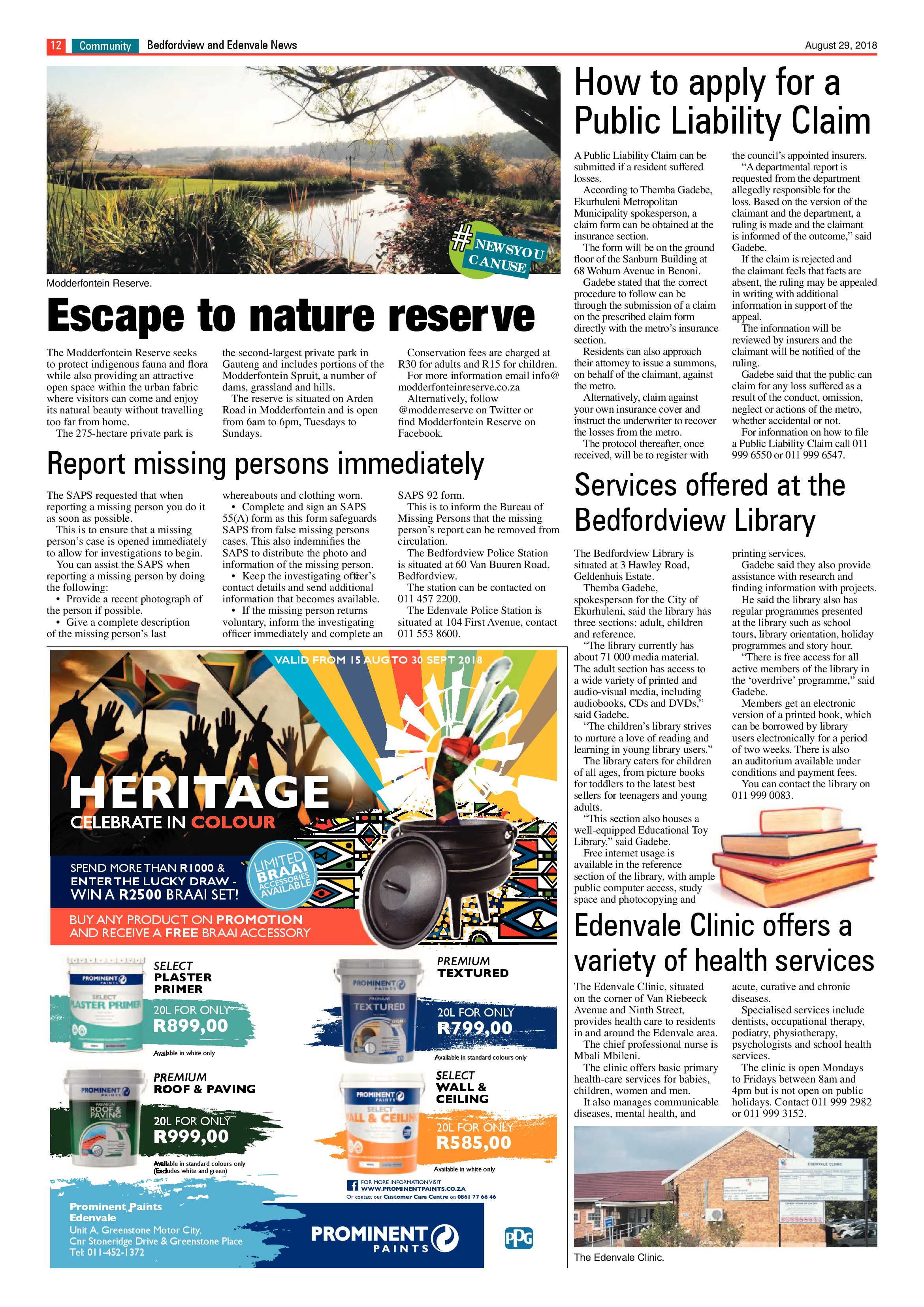 Bedfordview Edenvale News 29 August 2018 page 12