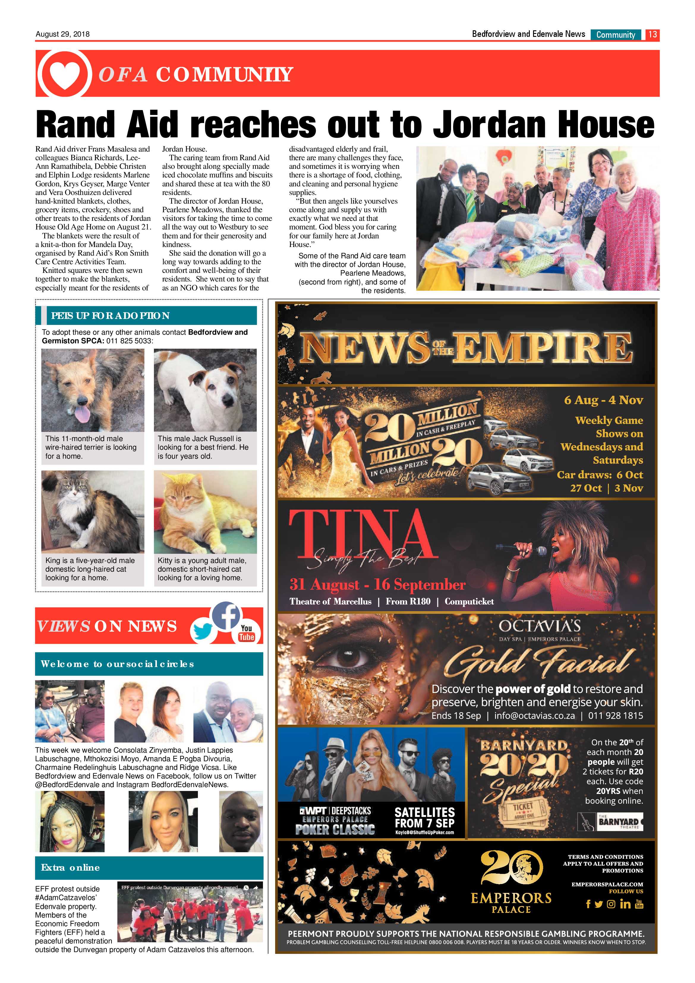 Bedfordview Edenvale News 29 August 2018 page 13
