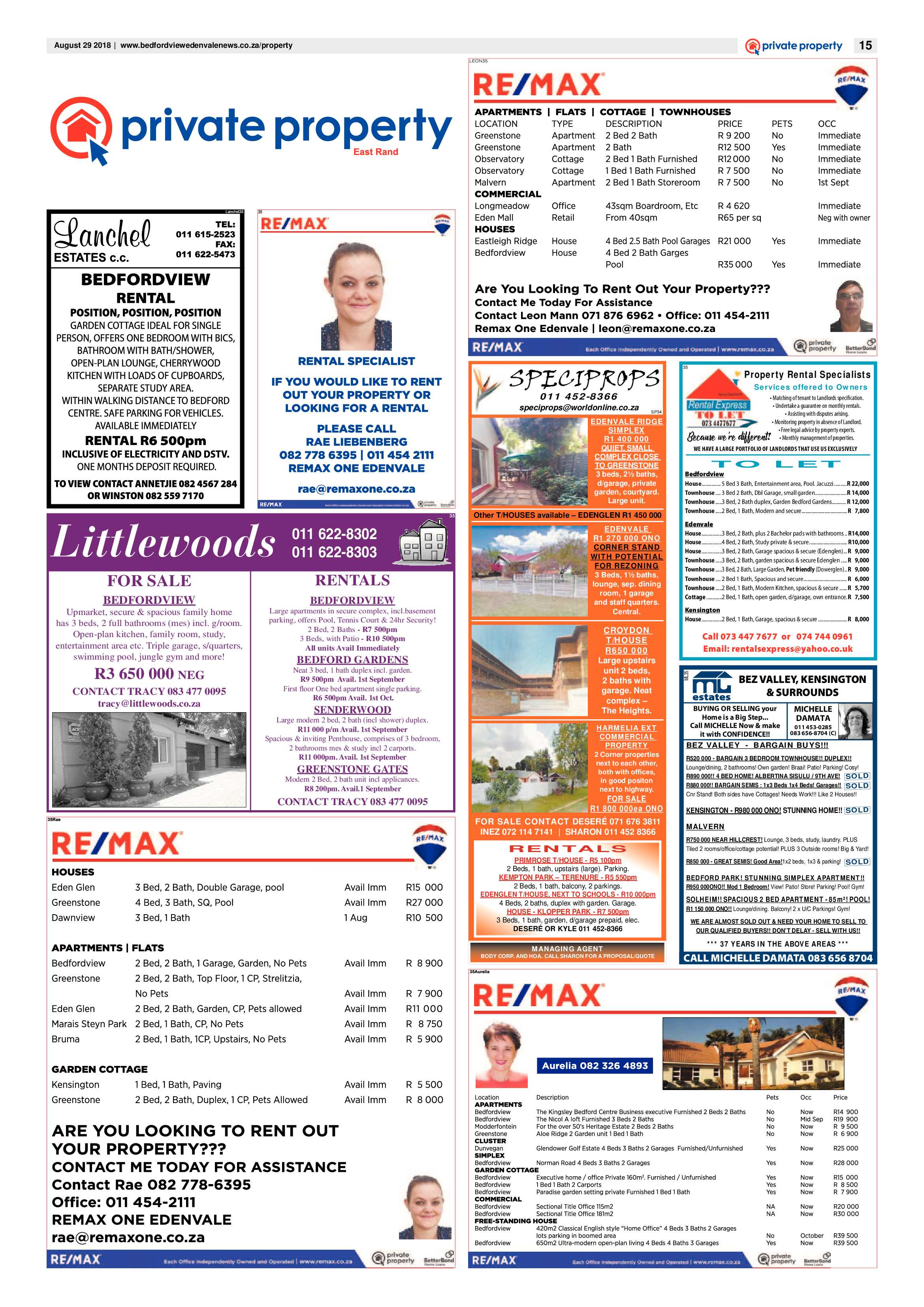Bedfordview Edenvale News 29 August 2018 page 15
