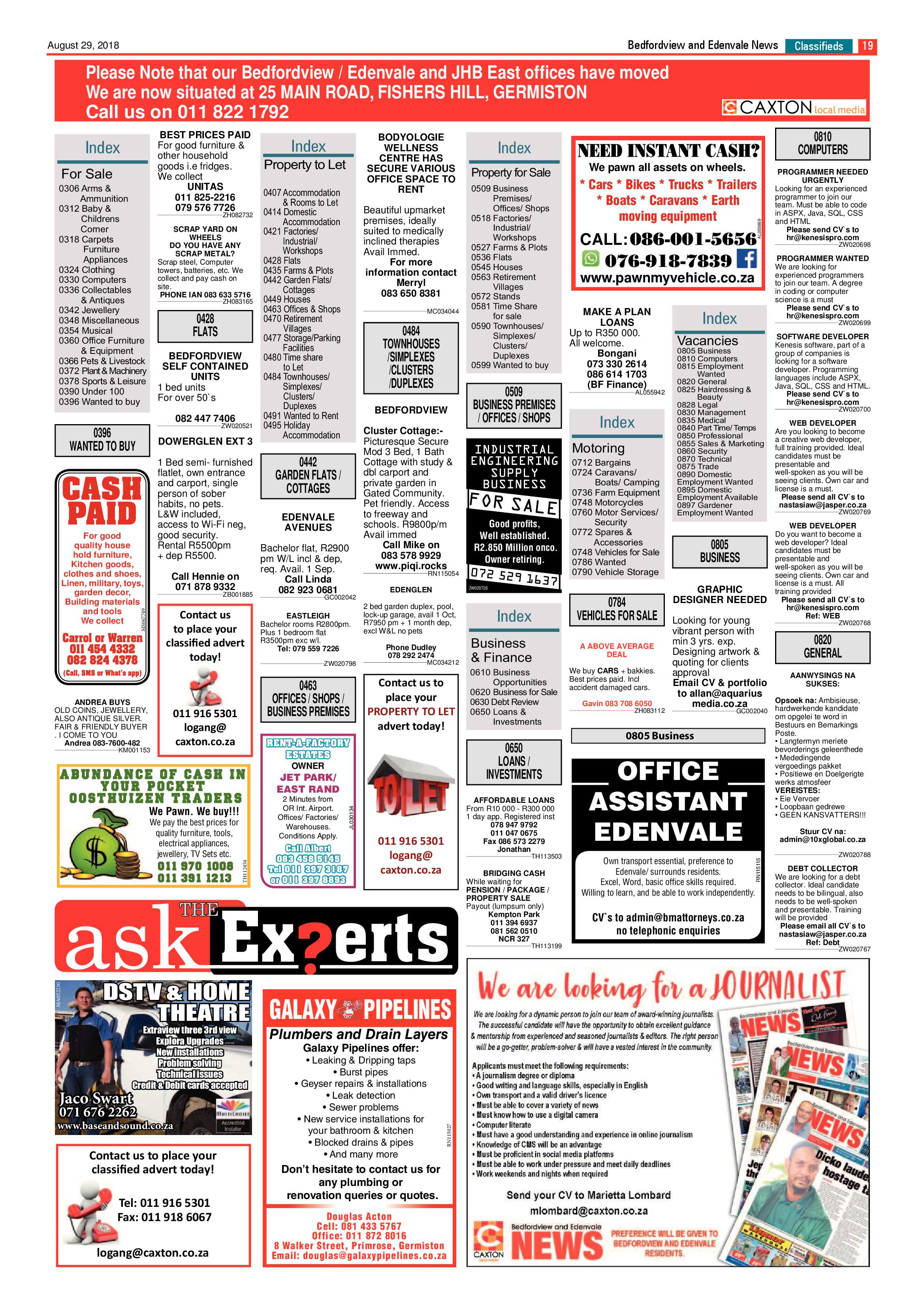 Bedfordview Edenvale News 29 August 2018 page 19