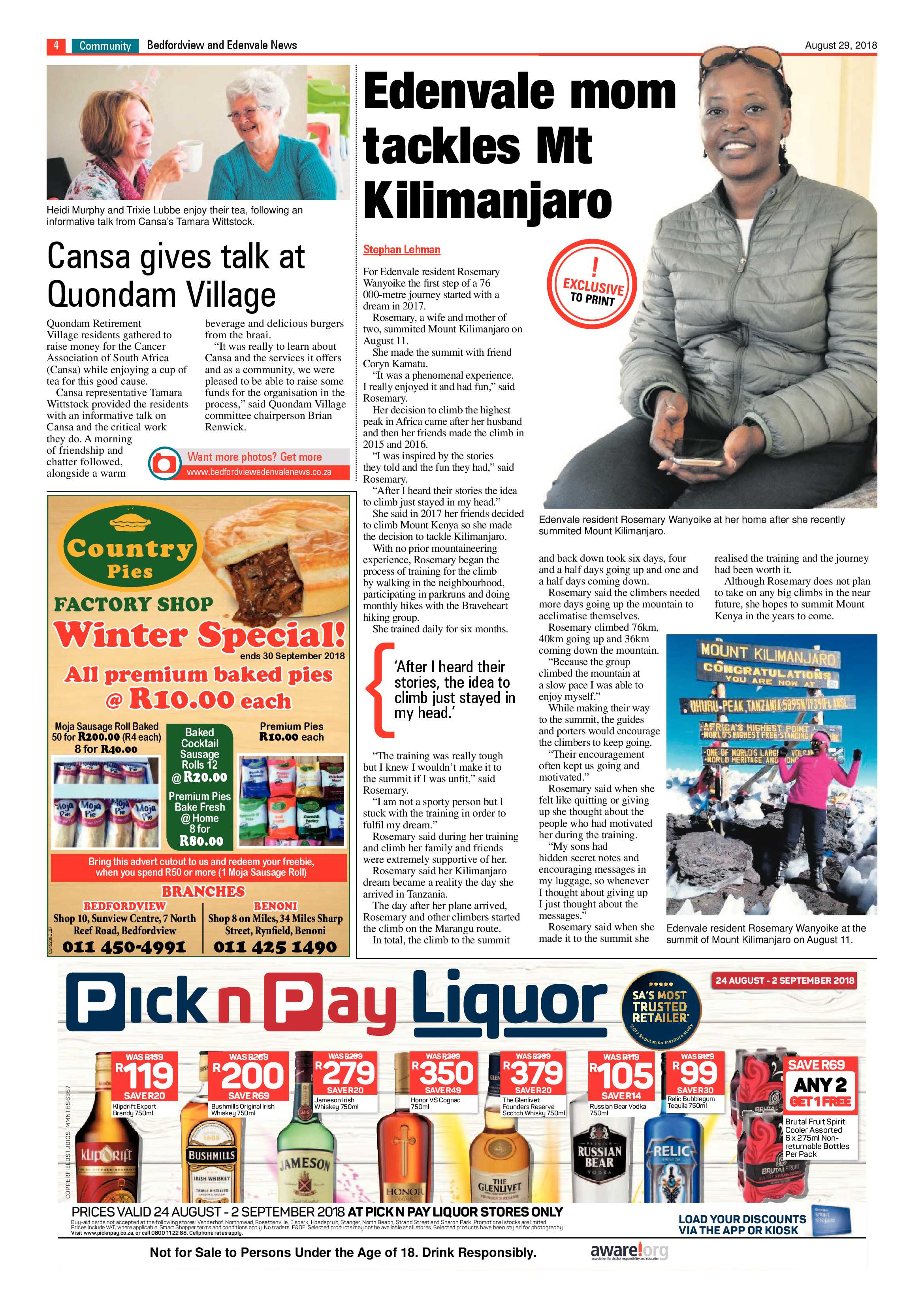 Bedfordview Edenvale News 29 August 2018 page 4