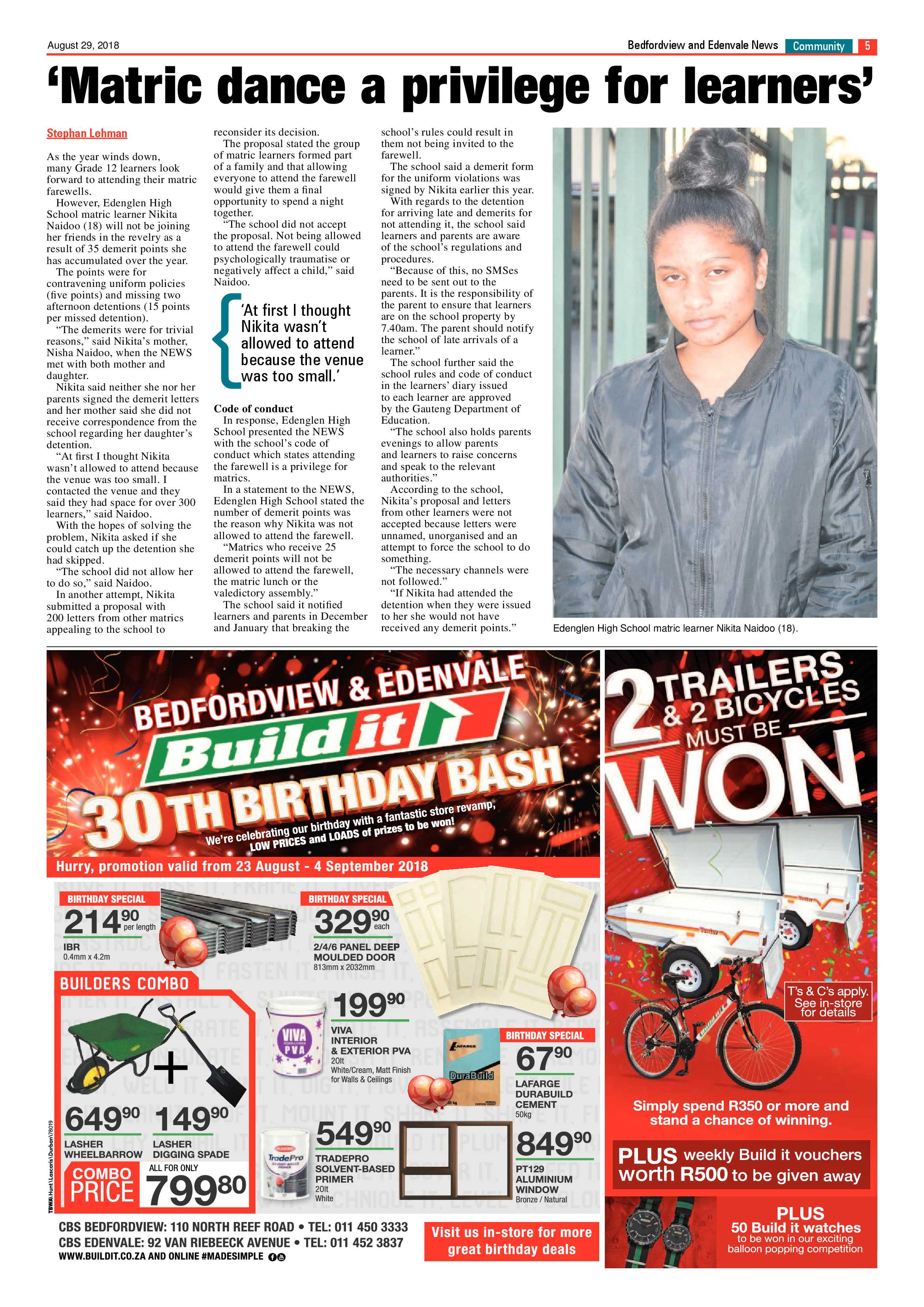 Bedfordview Edenvale News 29 August 2018 page 5