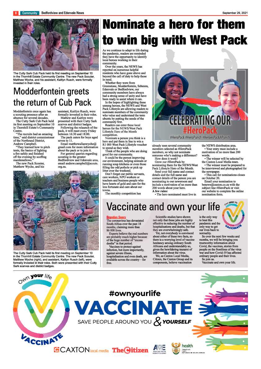 Bedfordview Edenvale News 29 September 2021 page 10