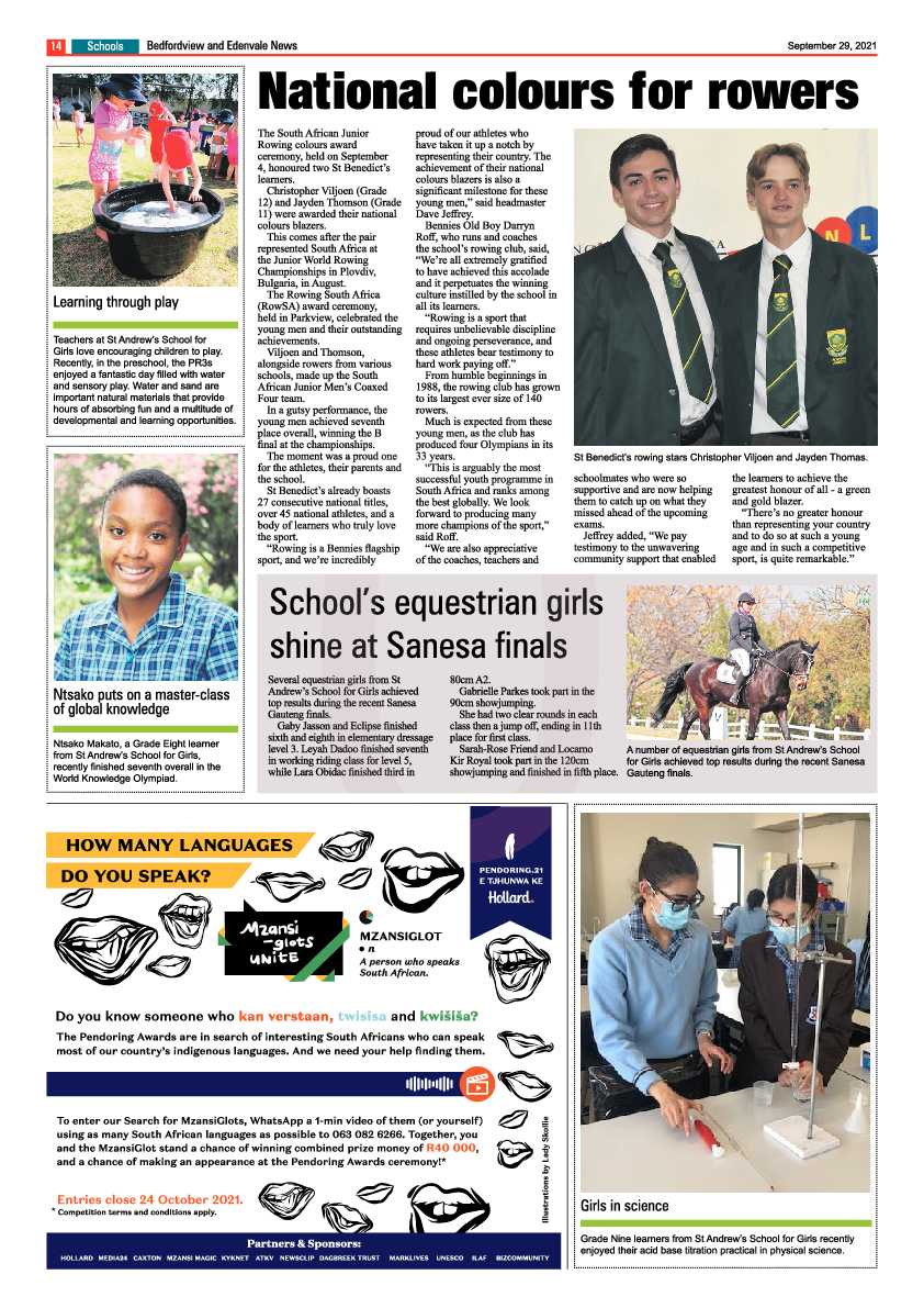 Bedfordview Edenvale News 29 September 2021 page 16