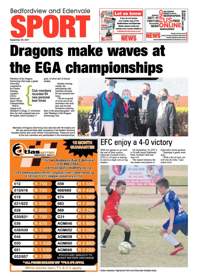 Bedfordview Edenvale News 29 September 2021 page 22