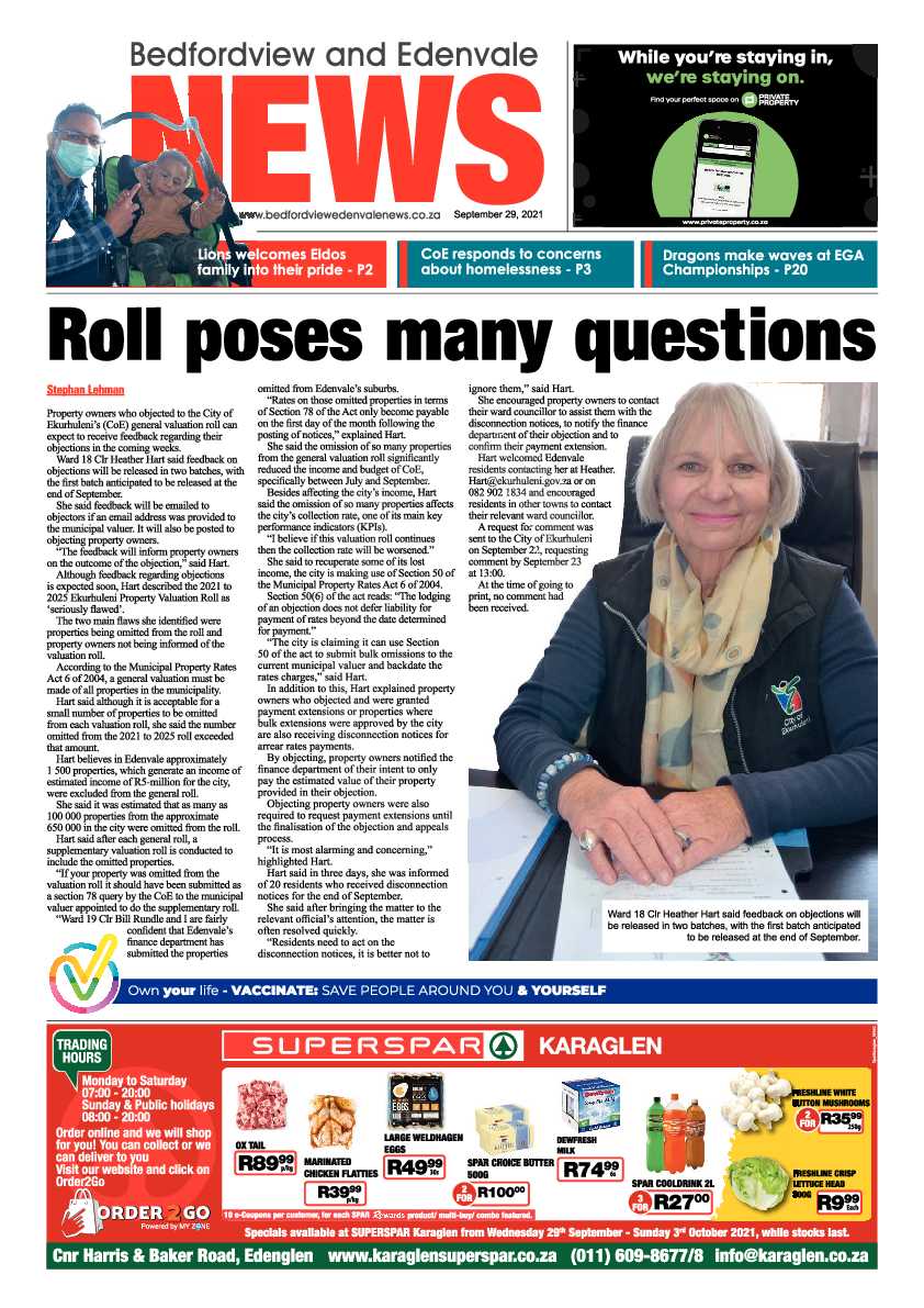 Bedfordview Edenvale News 29 September 2021 page 3