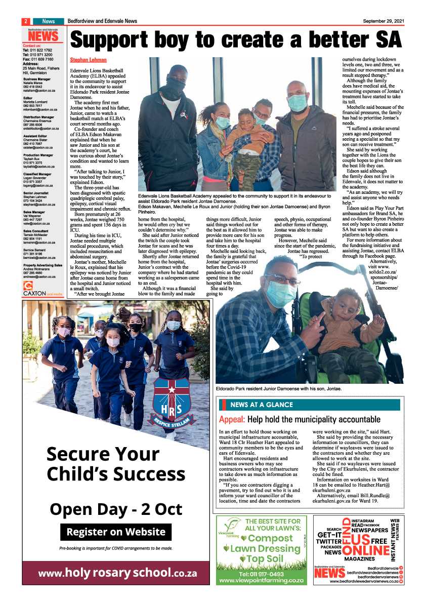 Bedfordview Edenvale News 29 September 2021 page 4