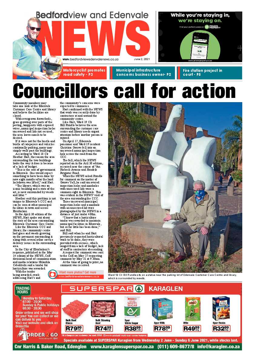 Bedfordview Edenvale News 2 June 2021 page 1