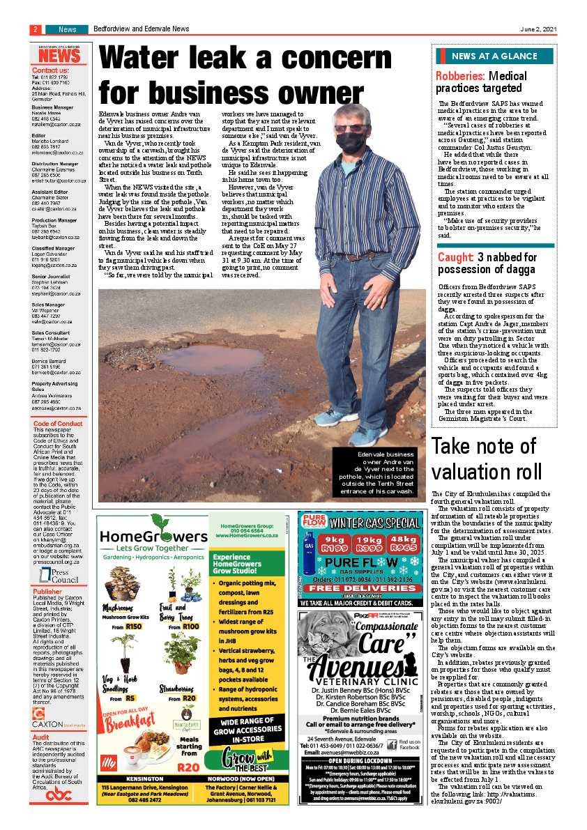 Bedfordview Edenvale News 2 June 2021 page 2
