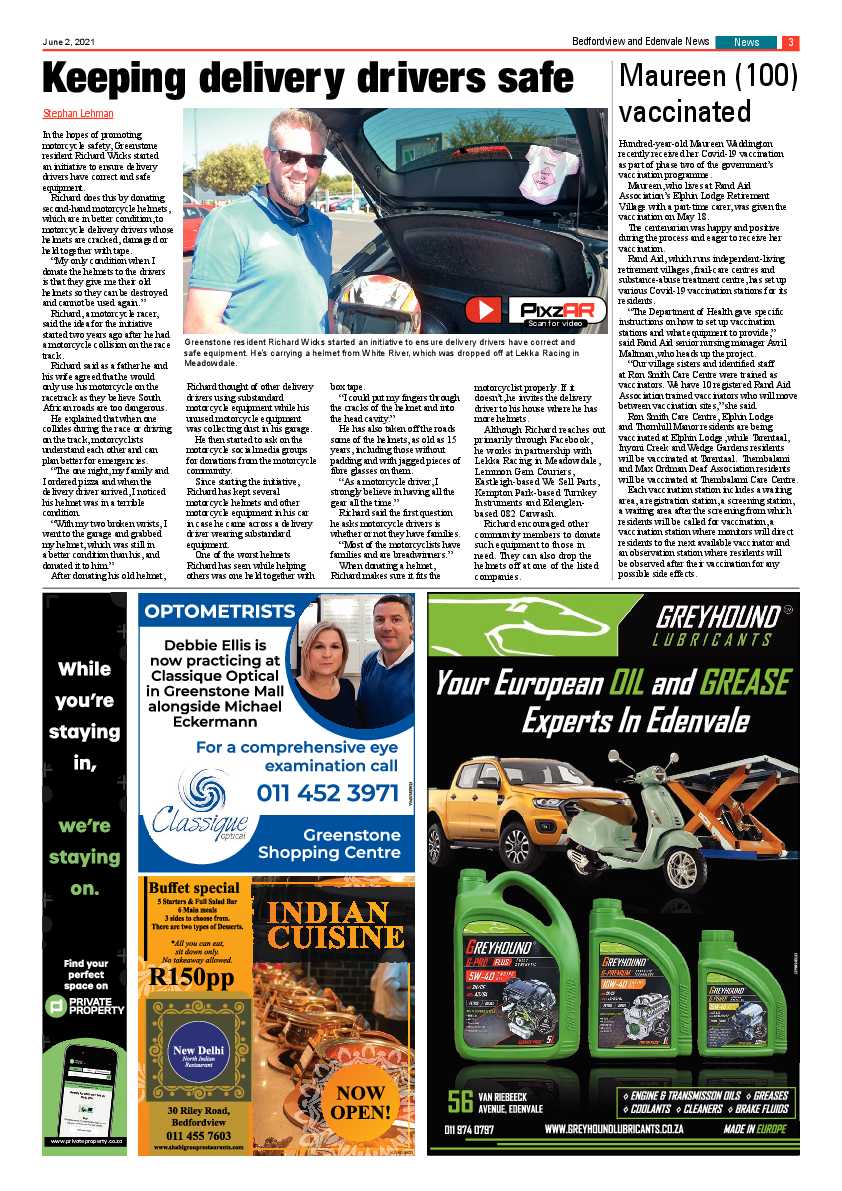 Bedfordview Edenvale News 2 June 2021 page 3