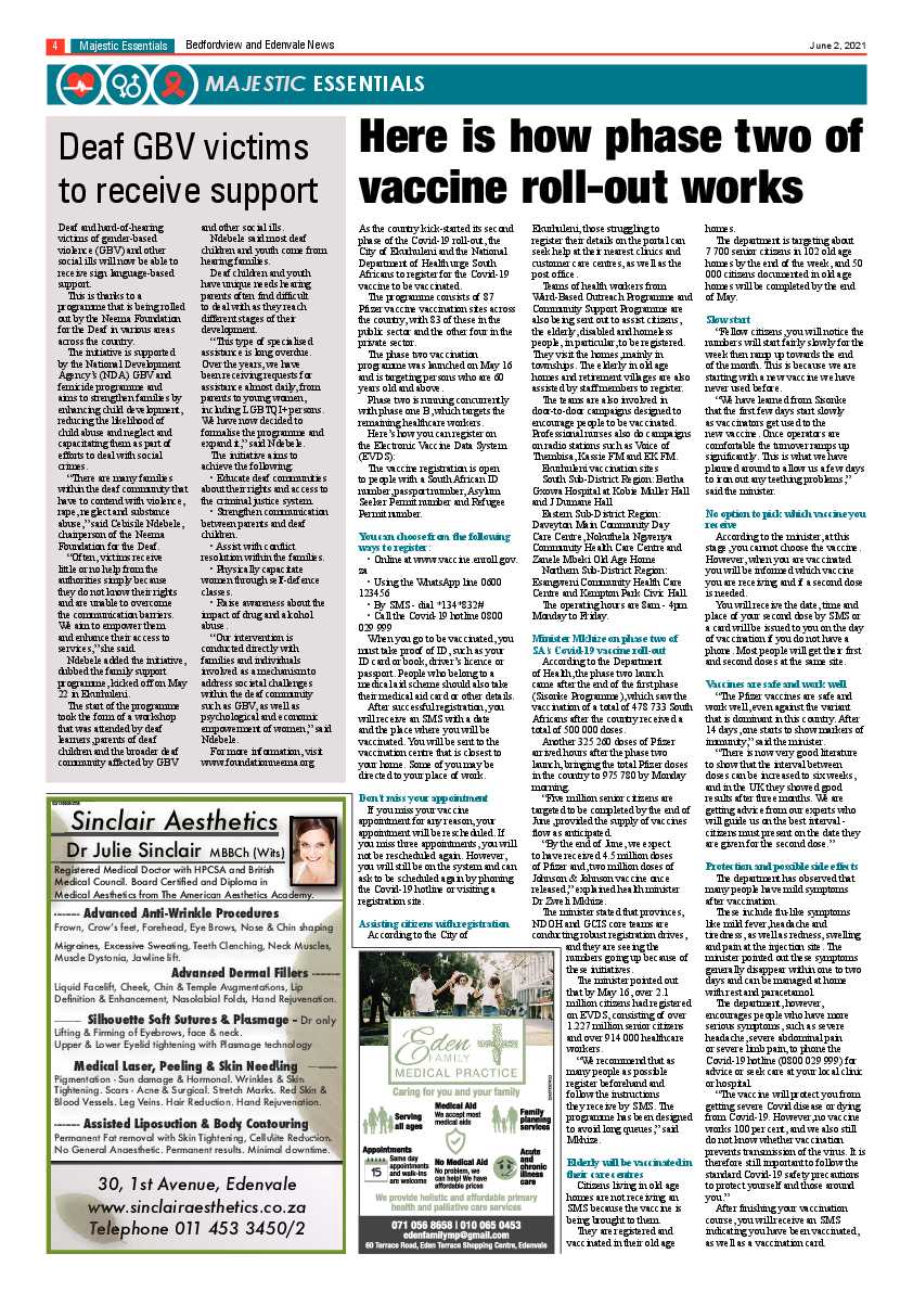 Bedfordview Edenvale News 2 June 2021 page 4