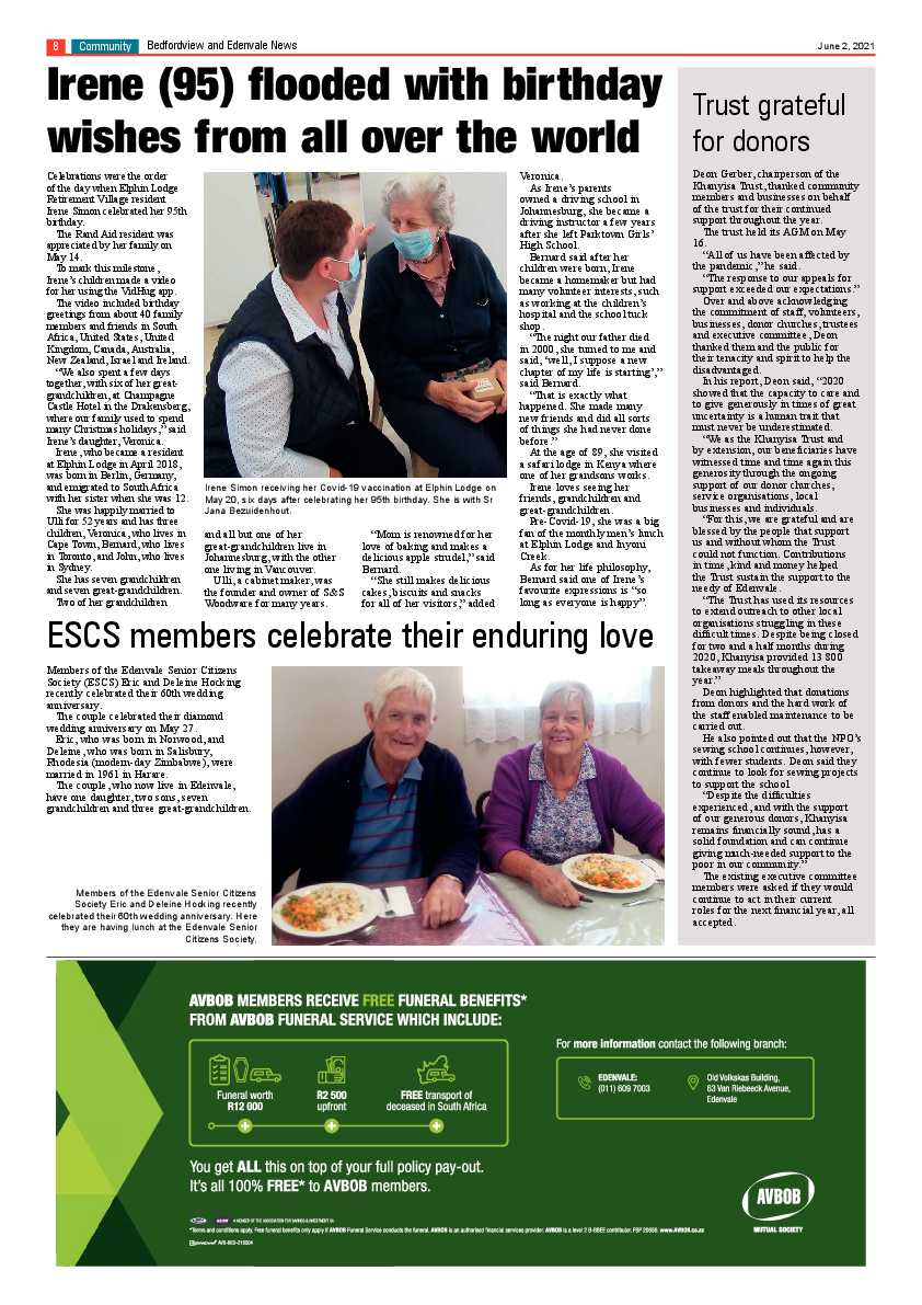Bedfordview Edenvale News 2 June 2021 page 8