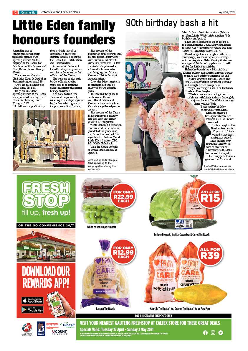 Bedfordview Edenvale News 30 April 2021 page 12