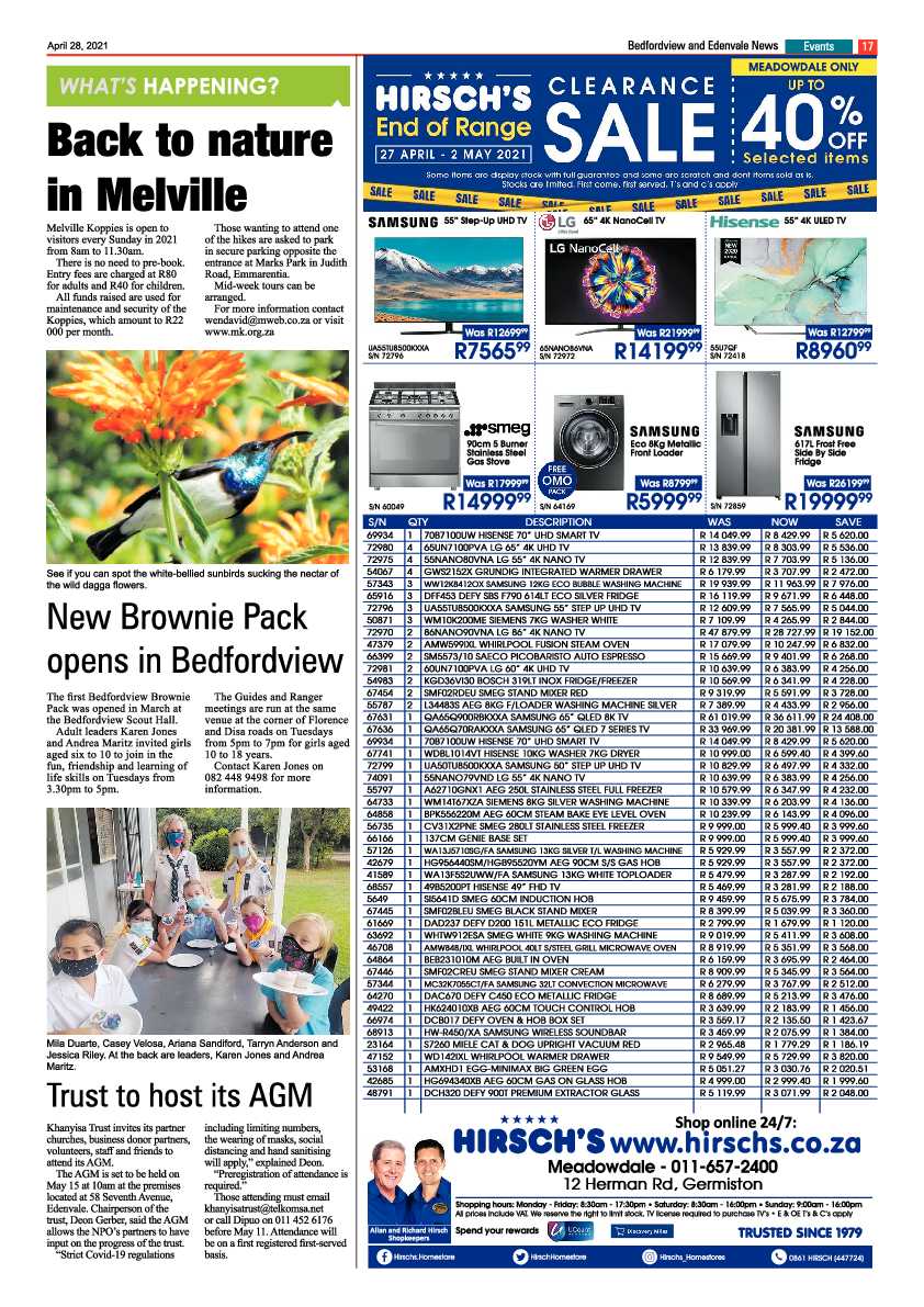 Bedfordview Edenvale News 30 April 2021 page 17