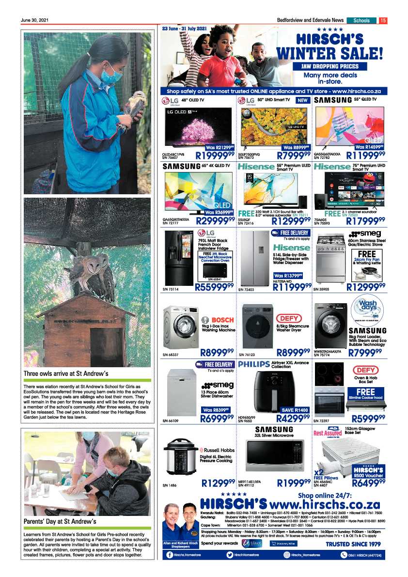 Bedfordview Edenvale News 30 June 2021 page 15